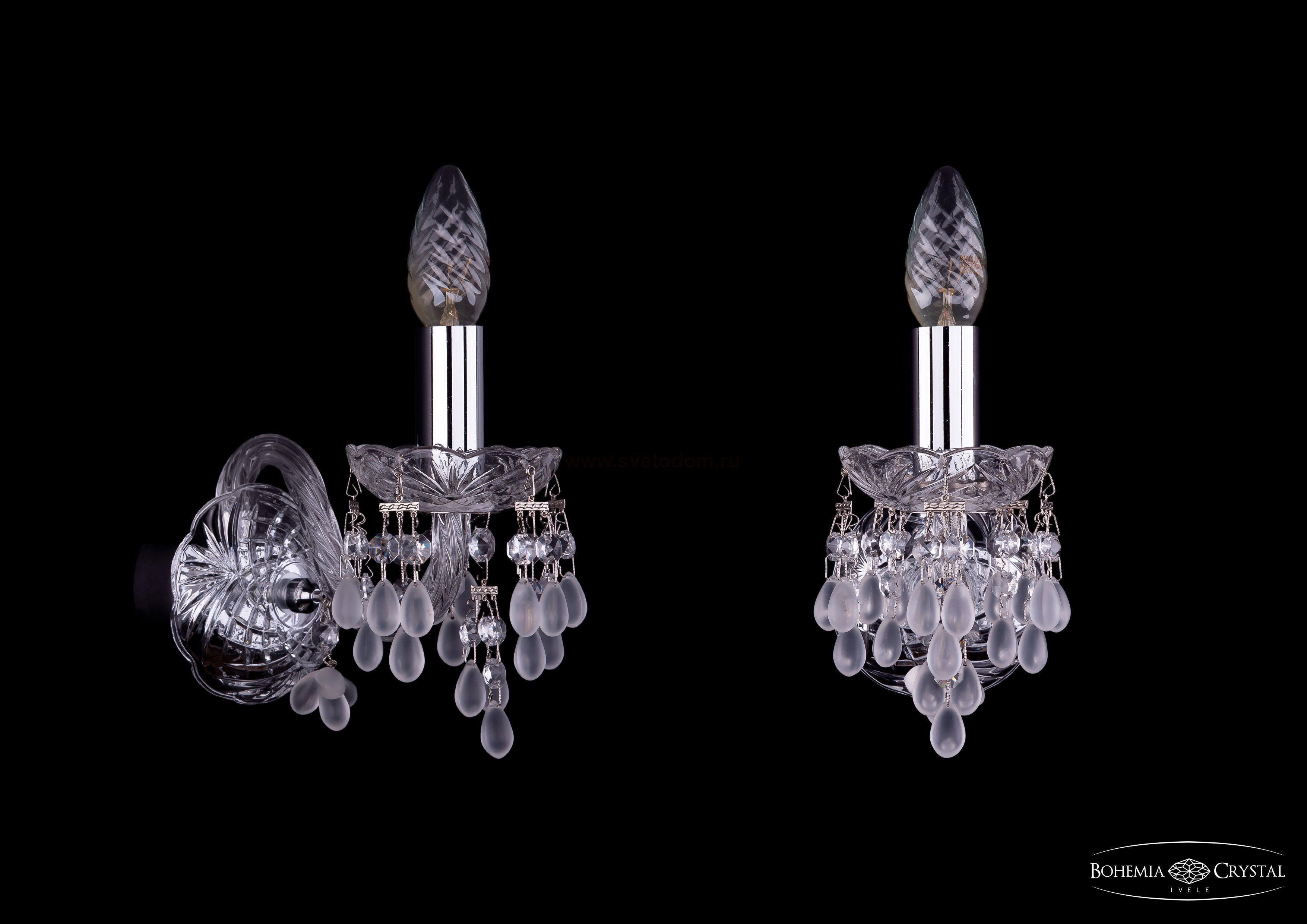 Светильник настенный бра Bohemia Ivele 1410B/1/141/Ni/V0300