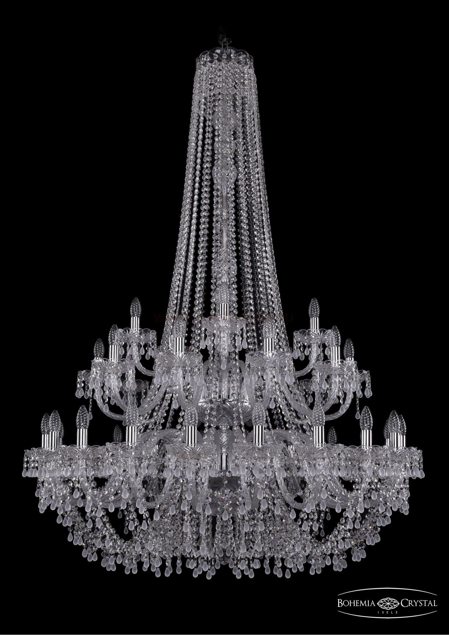 Люстра хрустальная Bohemia Ivele 1410/20+10+5/400/h-160/2d/Ni/V0300