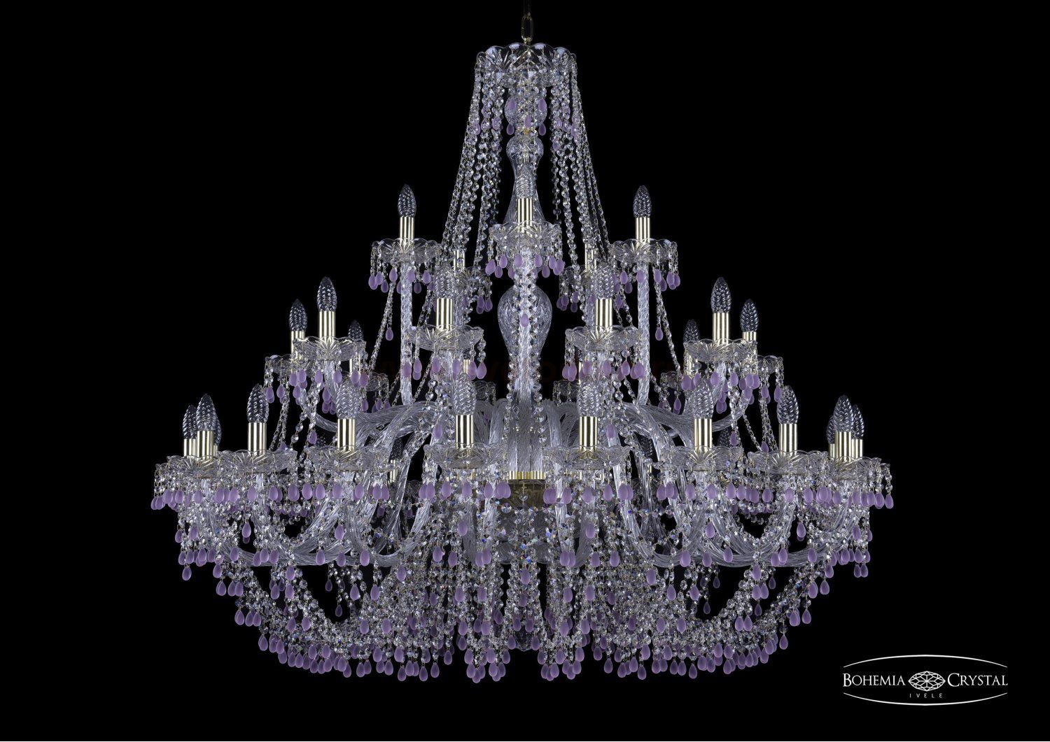 Люстра хрустальная Bohemia Ivele 1410/20+10+5/460/G/V7010