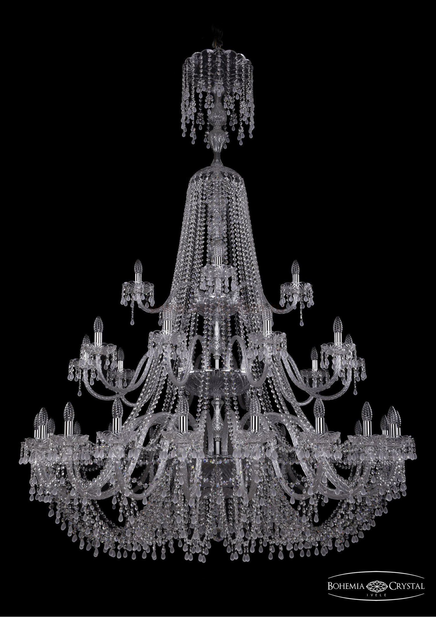Люстра хрустальная Bohemia Ivele 1410/20+10+5/530/XL-200/3d/Ni/V0300