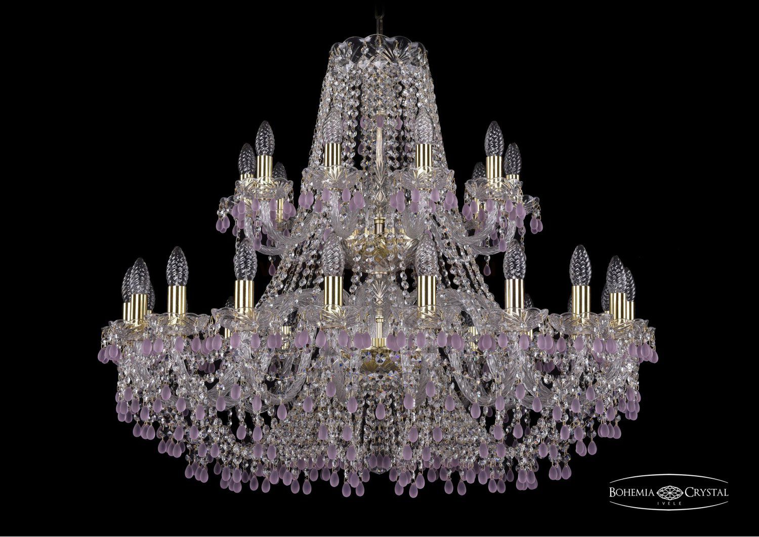 Люстра хрустальная Bohemia Ivele 1410/20+10/360/2d/G/V7010