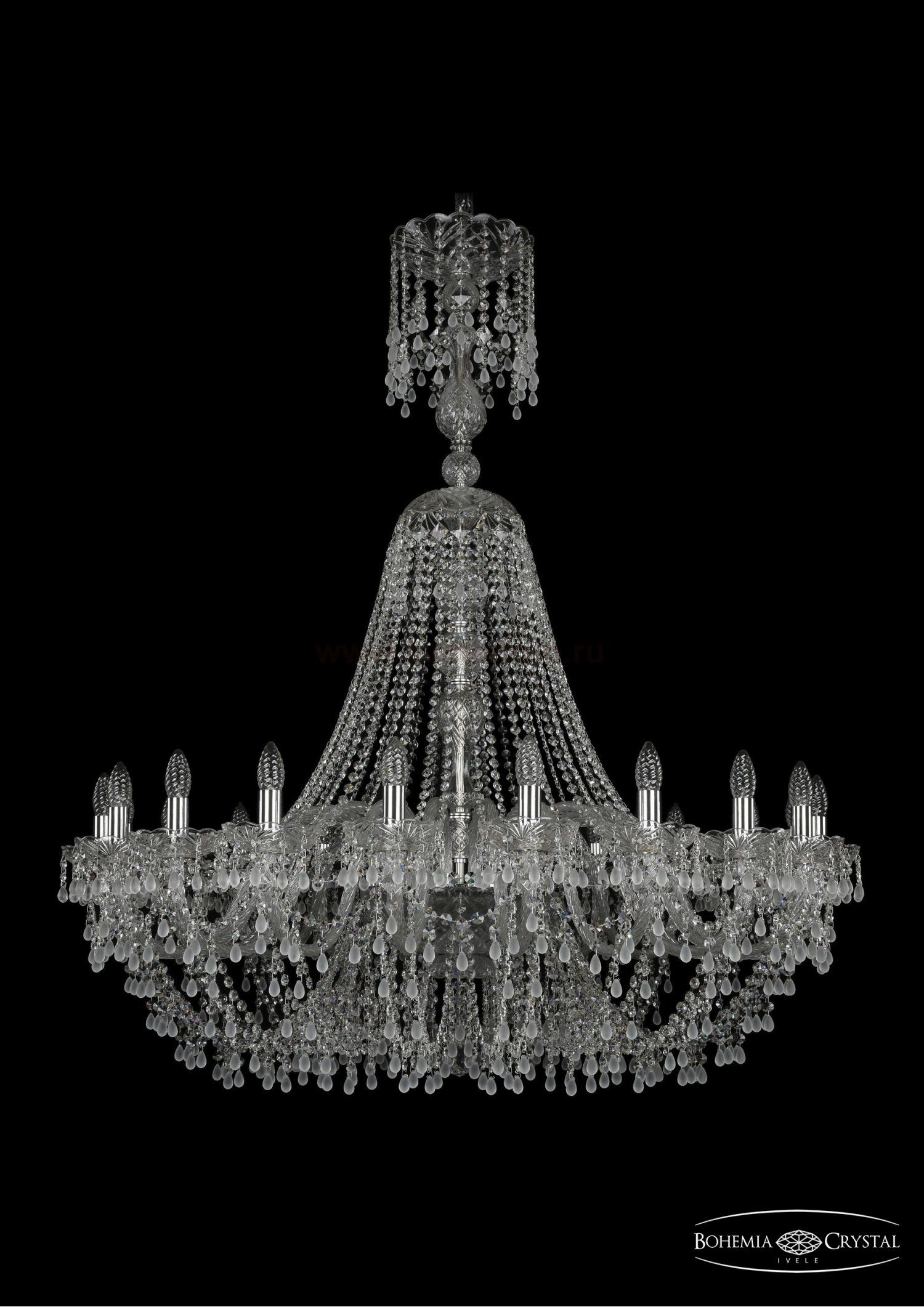 Люстра хрустальная Bohemia Ivele 1410/20/400/XL-130/Ni/V0300