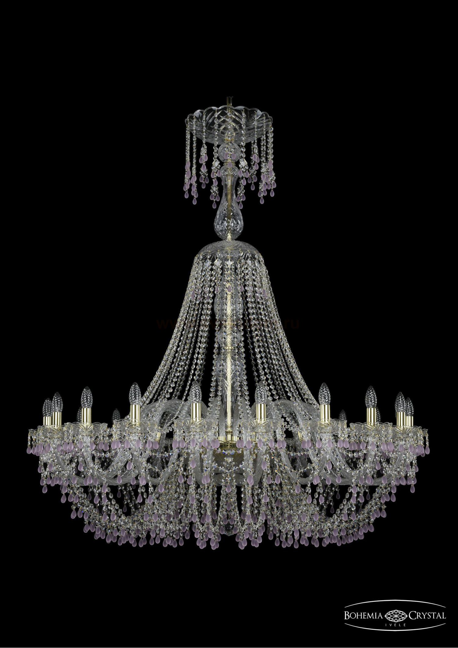 Люстра хрустальная Bohemia Ivele 1410/20/460/XL-145/G/V7010