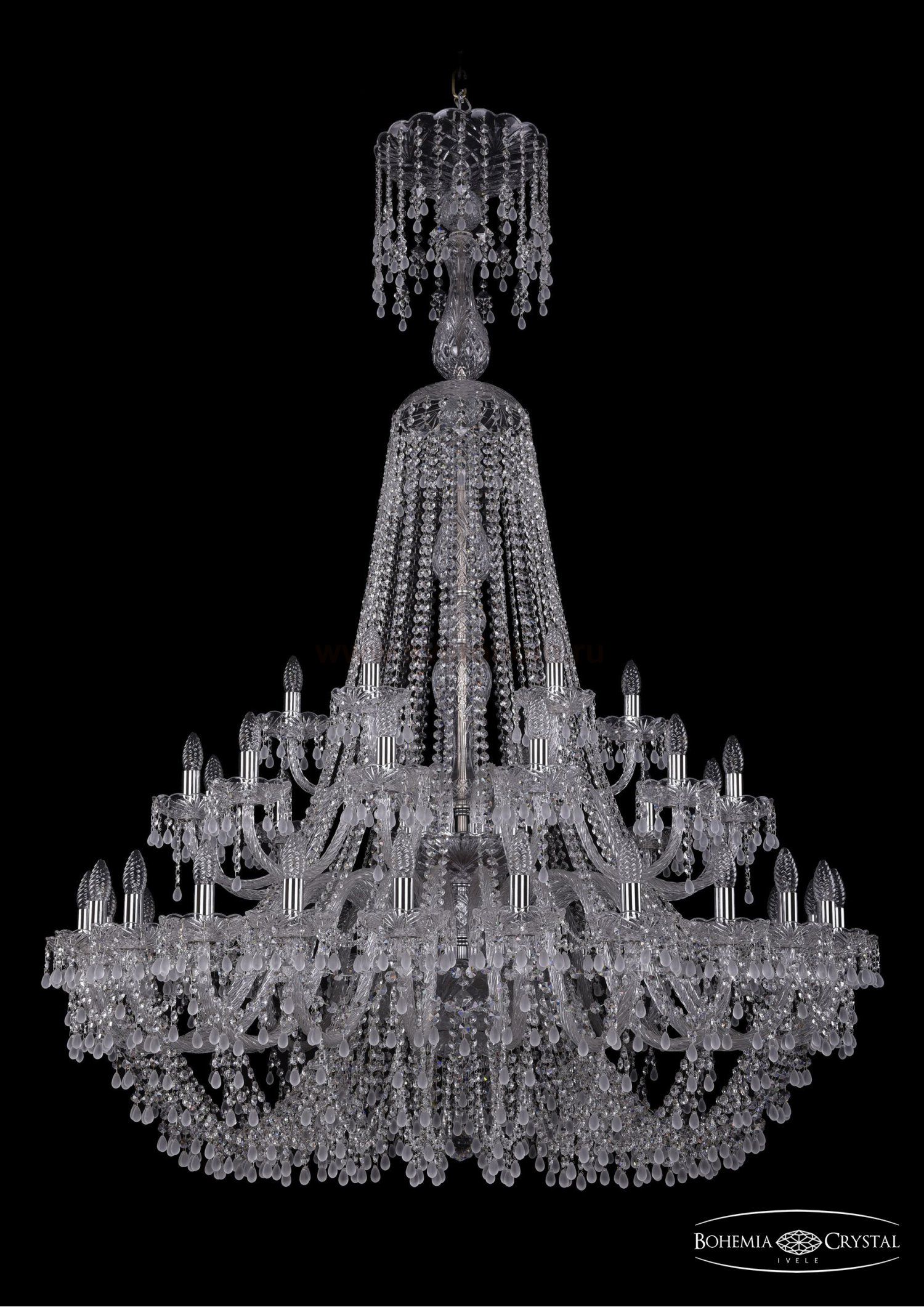 Люстра хрустальная Bohemia Ivele 1410/24+12+6/460/XL-175/2d/Ni/V0300