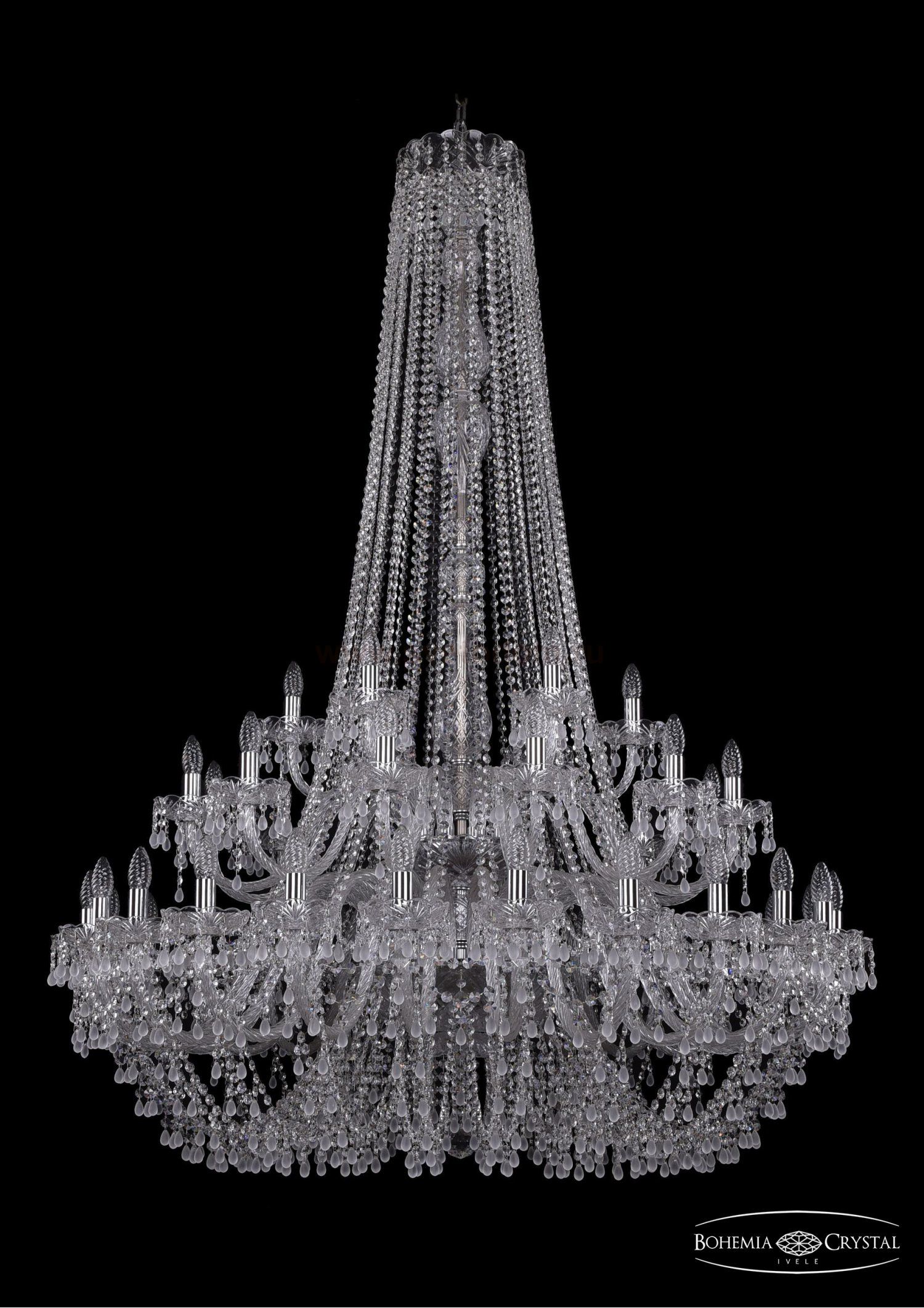 Люстра хрустальная Bohemia Ivele 1410/24+12+6/460/h-175/2d/Ni/V0300