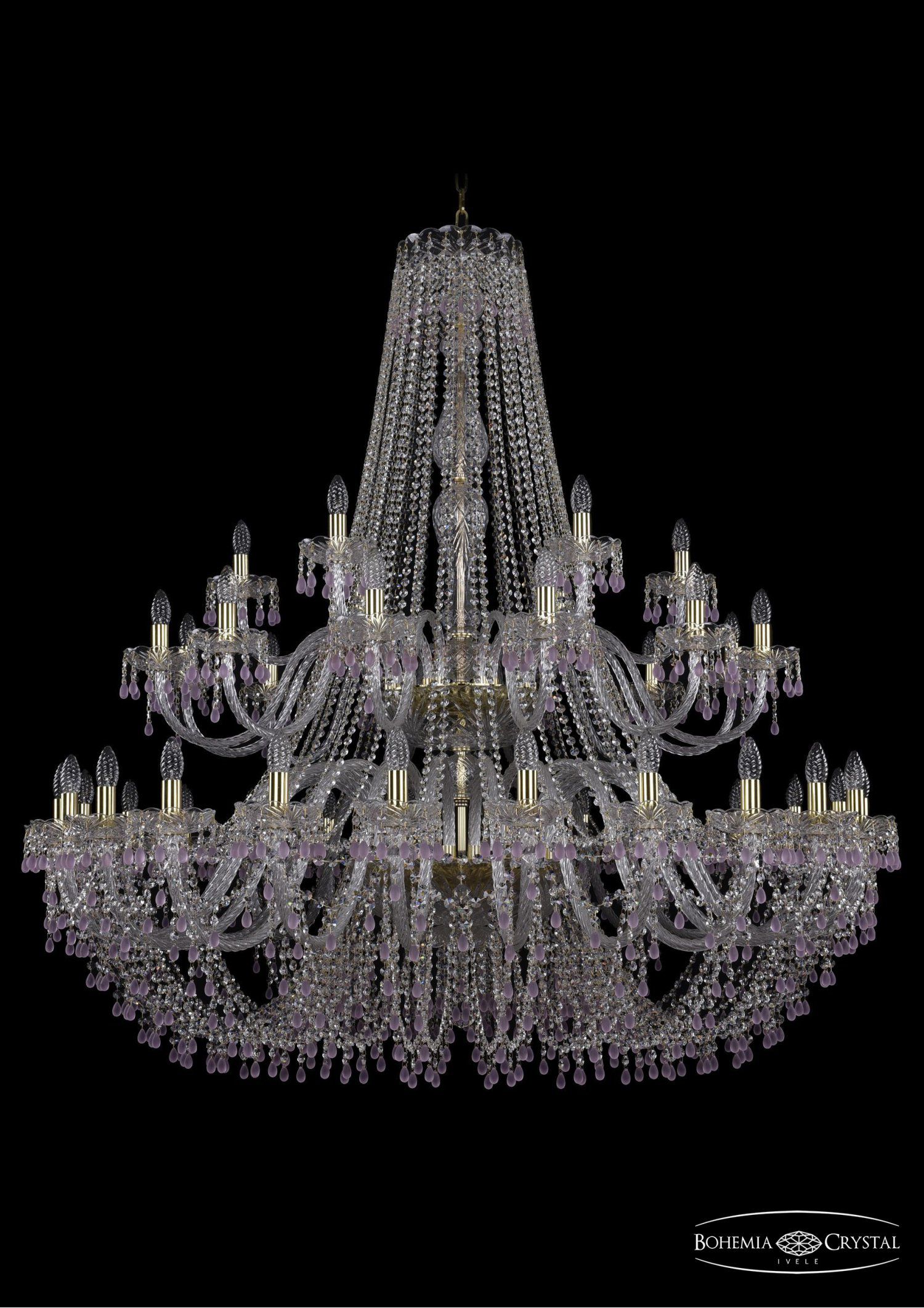 Люстра хрустальная Bohemia Ivele 1410/24+12+6/530/2d/G/V7010
