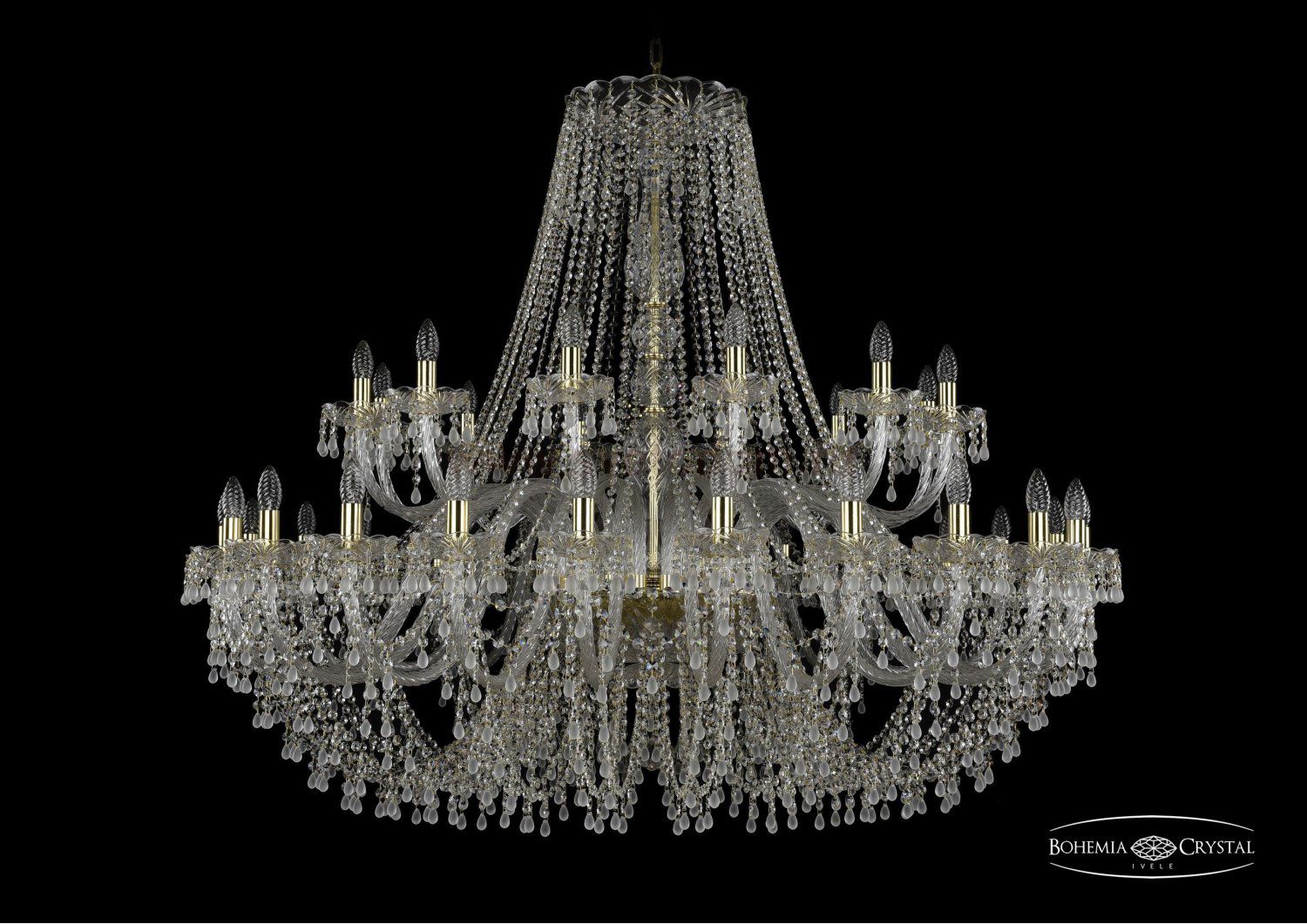 Люстра хрустальная Bohemia Ivele 1410/24+12/530/G/V0300