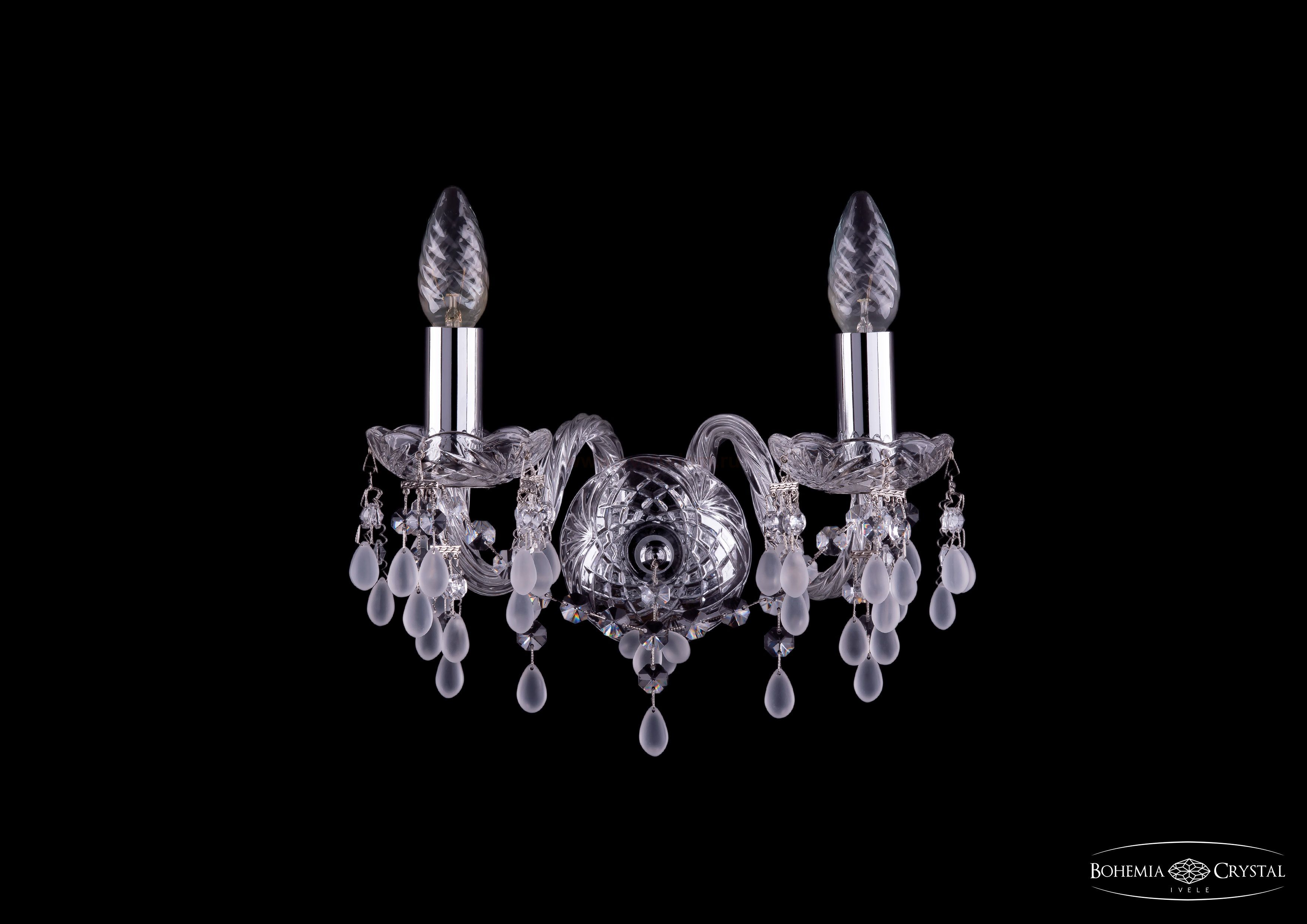 Светильник настенный бра Bohemia Ivele 1410B/2/141/Ni/V0300