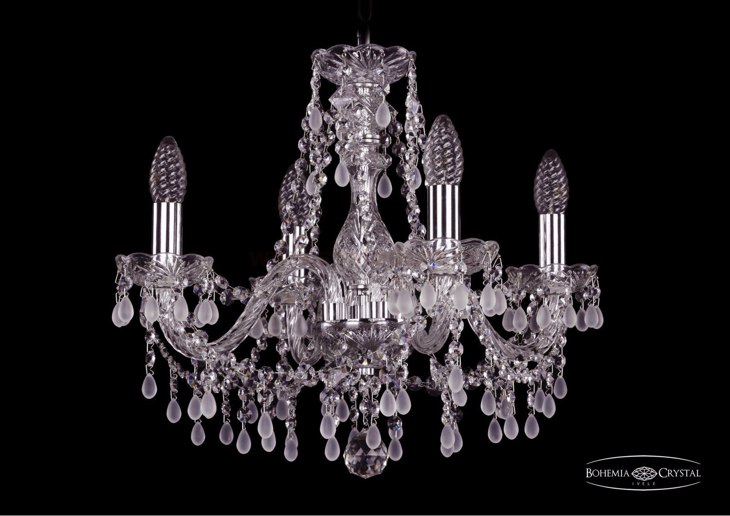 Люстра хрустальная Bohemia Ivele 1410/4/160/Ni/V0300