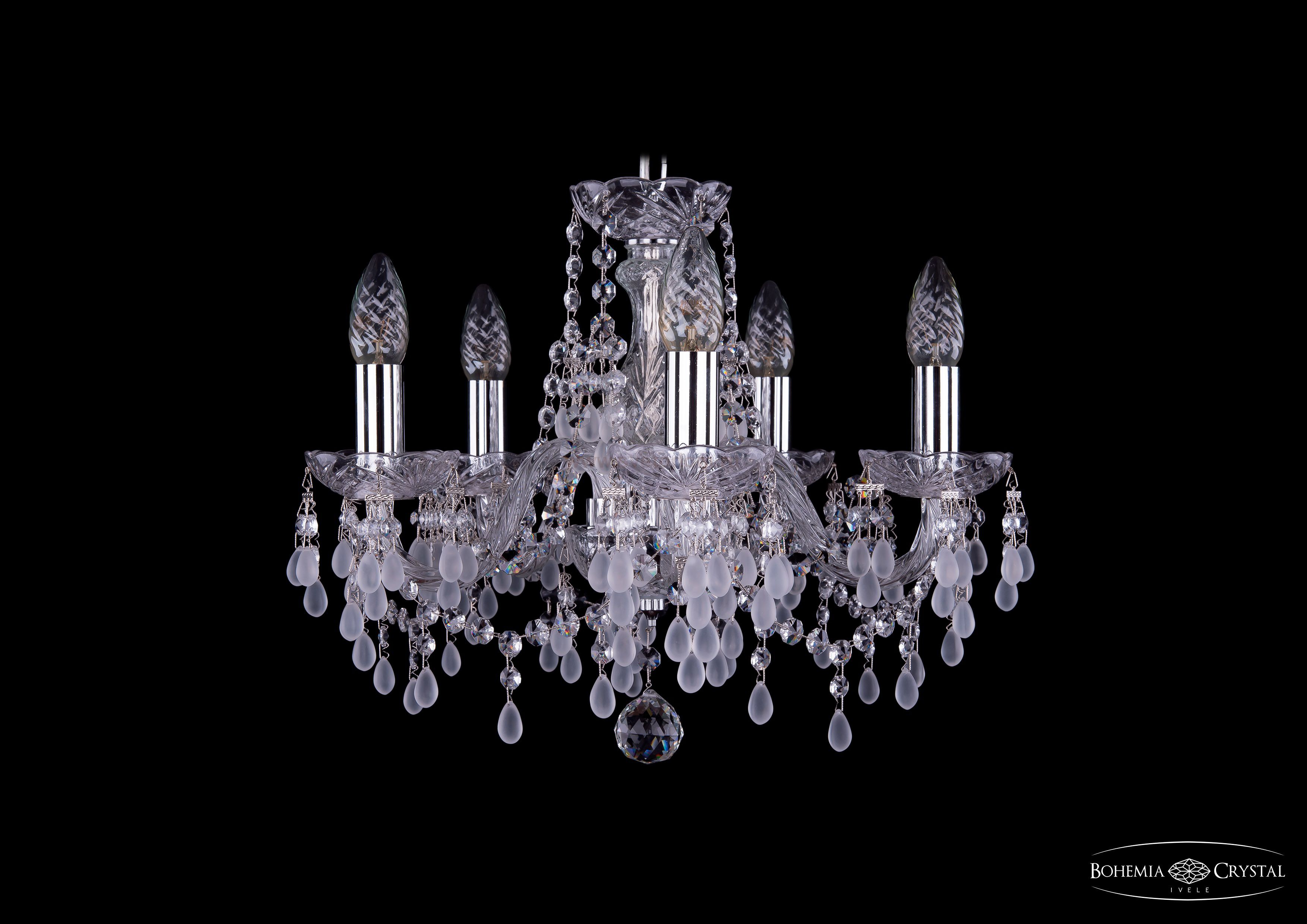 Люстра хрустальная Bohemia Ivele 1410/5/141/Ni/V0300