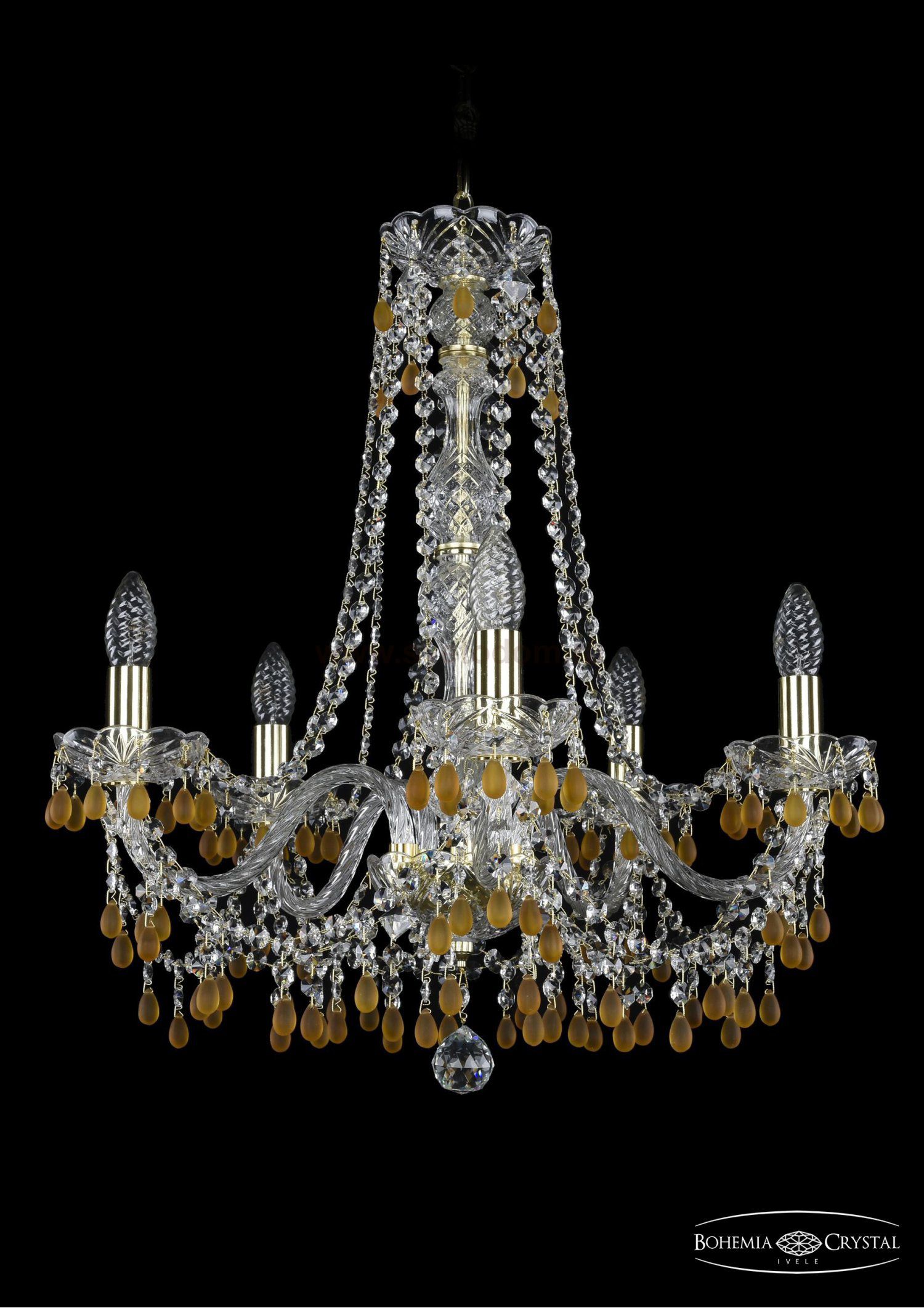Люстра хрустальная Bohemia Ivele 1410/5/195/h-60/G/V1003