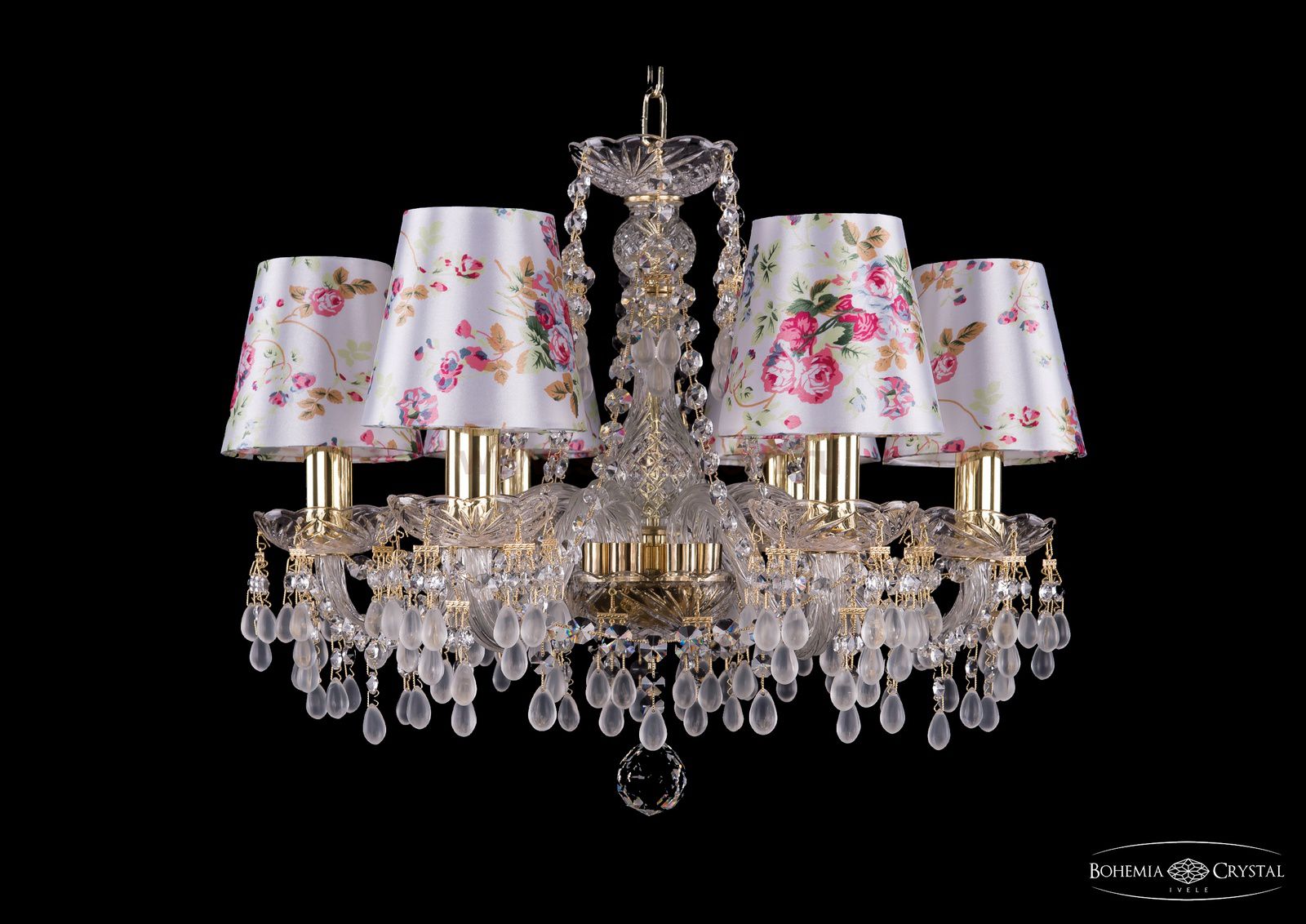 Люстра хрустальная Bohemia Ivele 1410/6/160/G/V0300/SH28