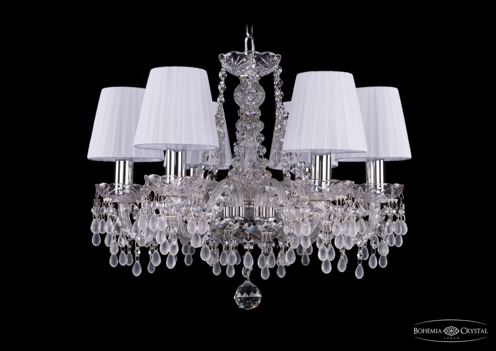 Люстра хрустальная Bohemia Ivele 1410/6/160/Ni/V0300/SH2