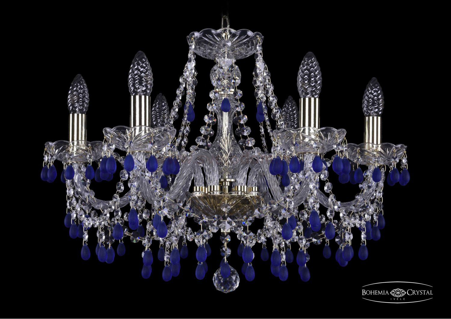 Люстра хрустальная Bohemia Ivele 1410/6/195/G/V3001