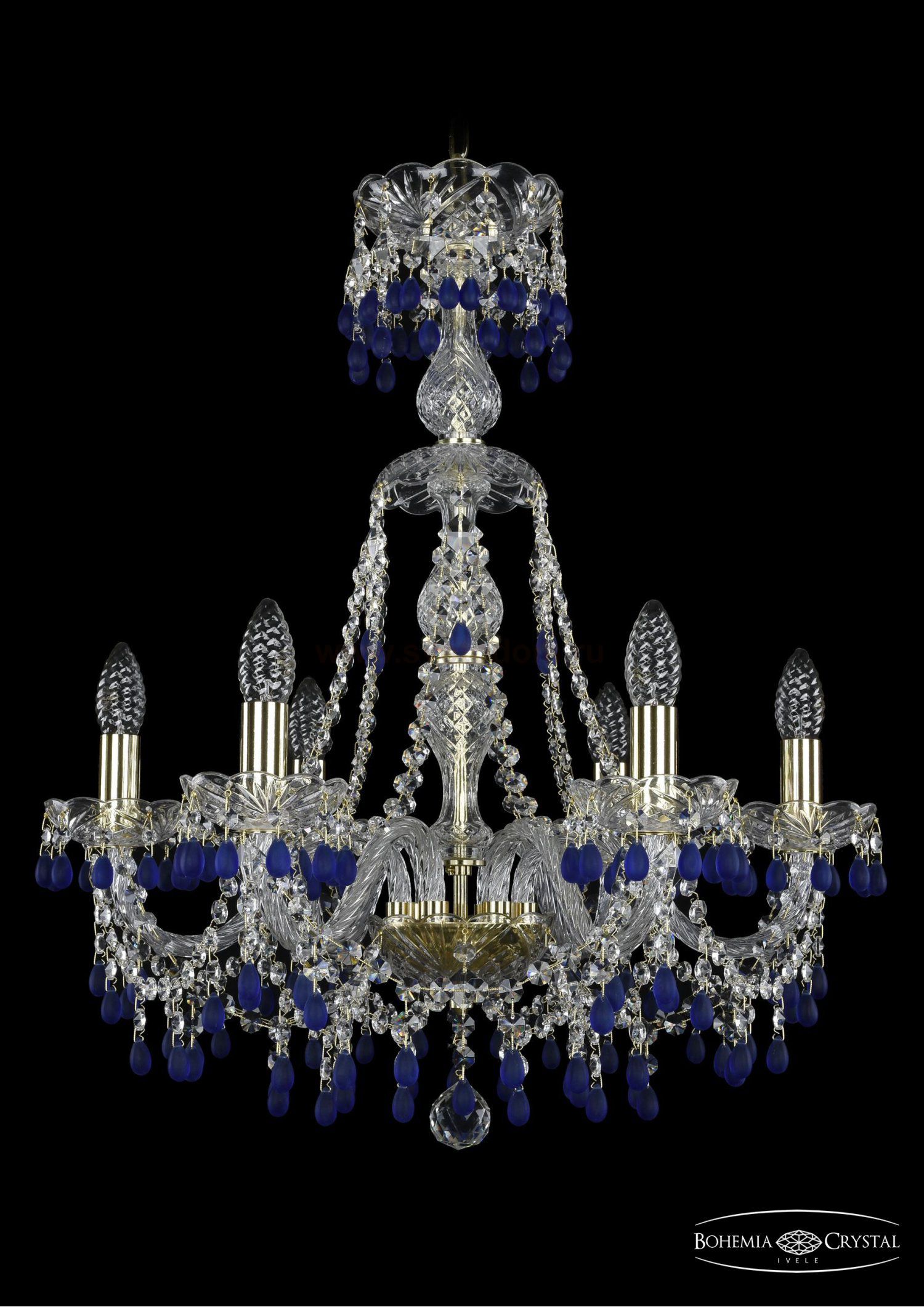 Люстра хрустальная Bohemia Ivele 1410/6/195/XL-66/G/V3001