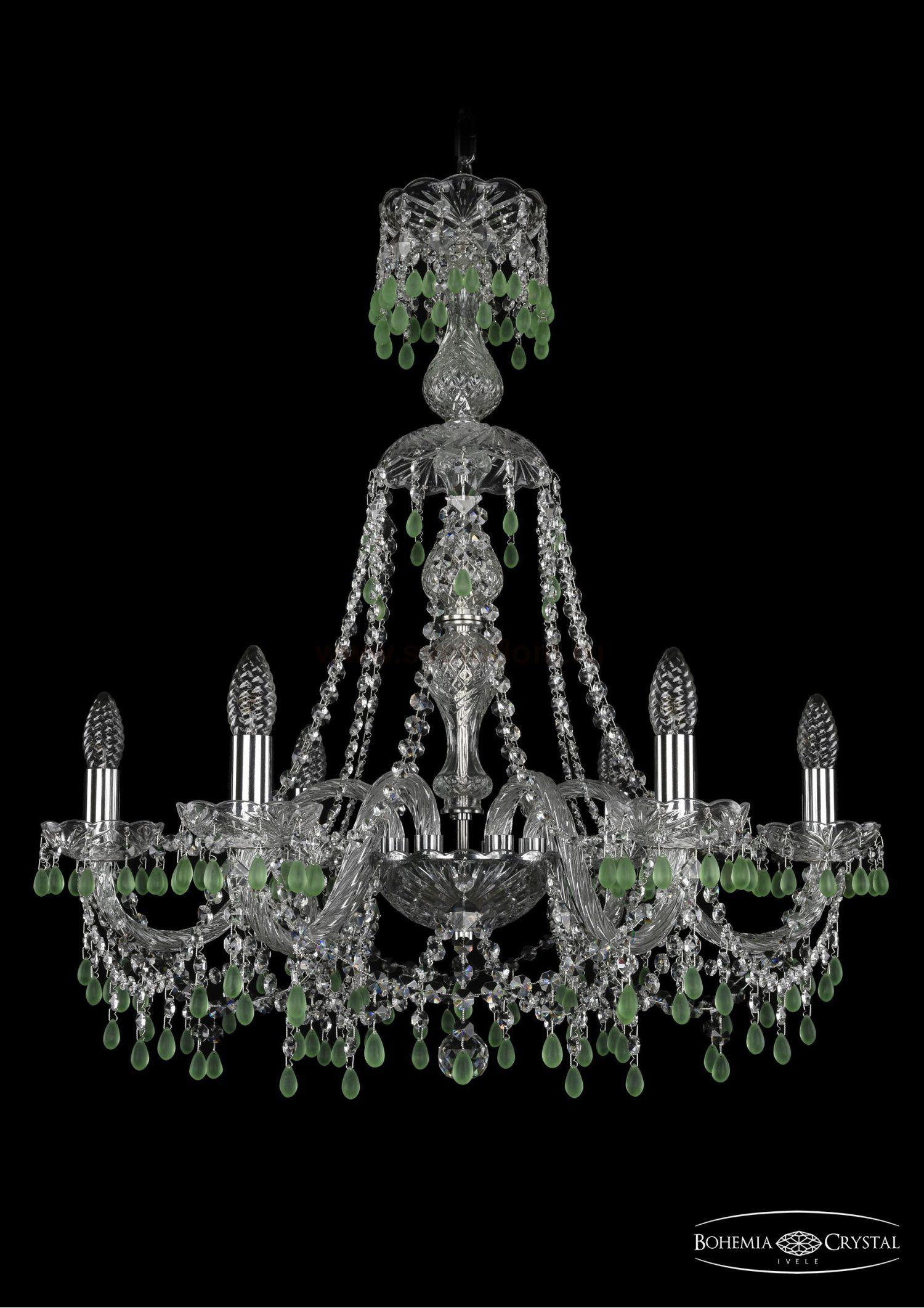 Люстра хрустальная Bohemia Ivele 1410/6/240/XL-74/Ni/V5001