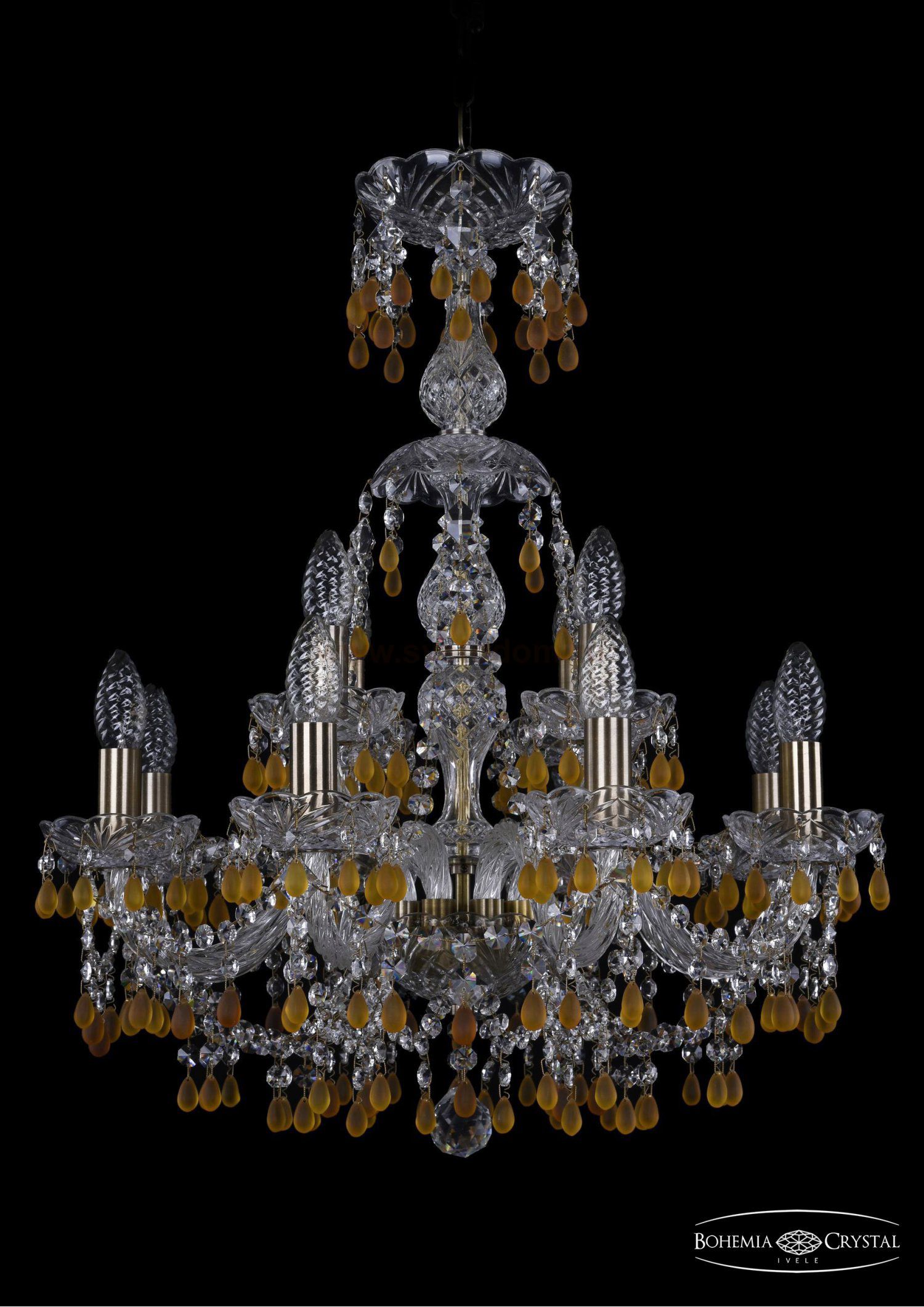 Люстра хрустальная Bohemia Ivele 1410/8+4/195/XL-66/Pa/V1003