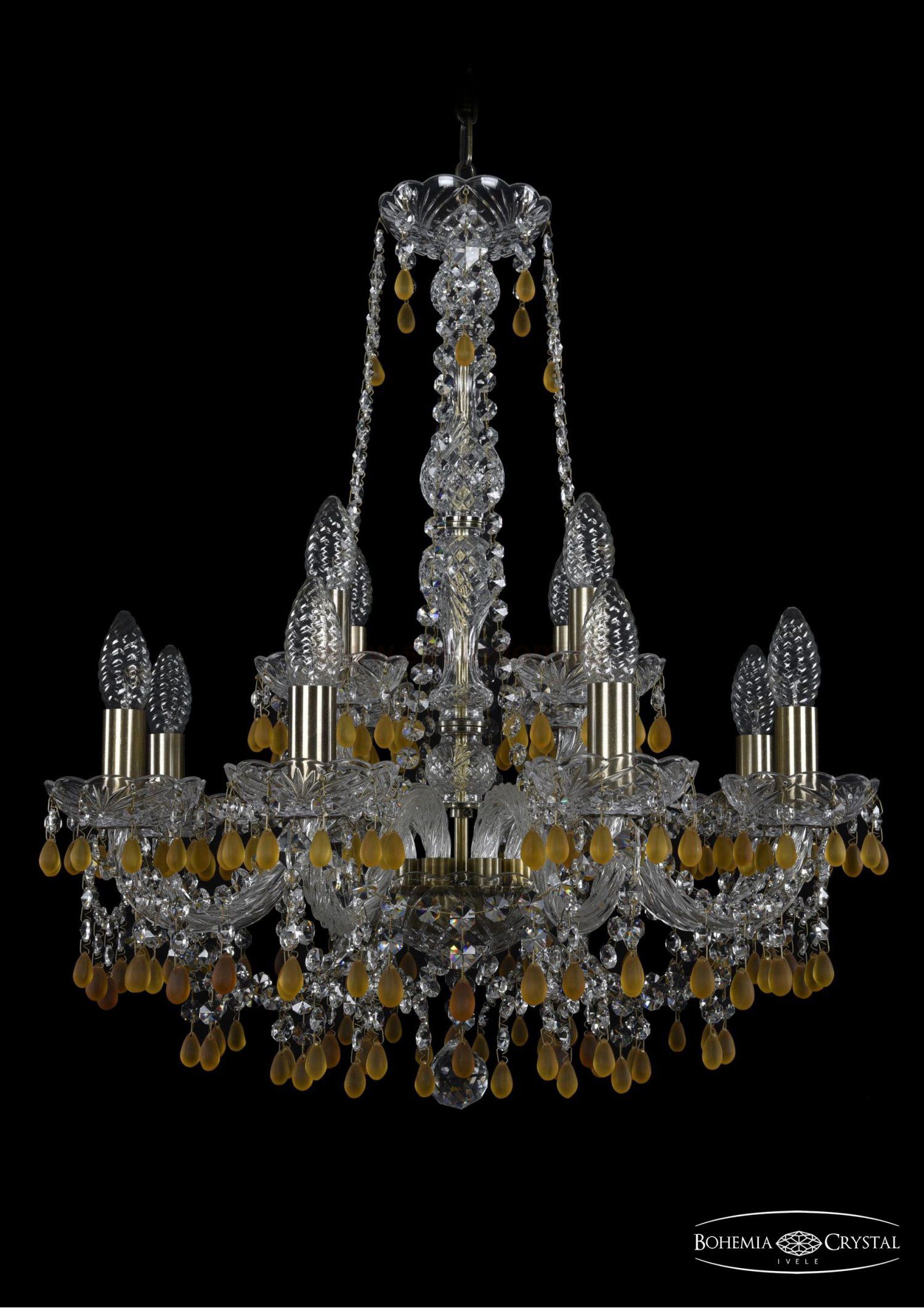 Люстра хрустальная Bohemia Ivele 1410/8+4/195/h-63/Pa/V1003