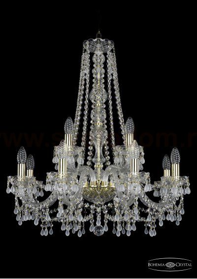 Люстра хрустальная Bohemia Ivele 1410/8+4/240/h-74/G/V0300