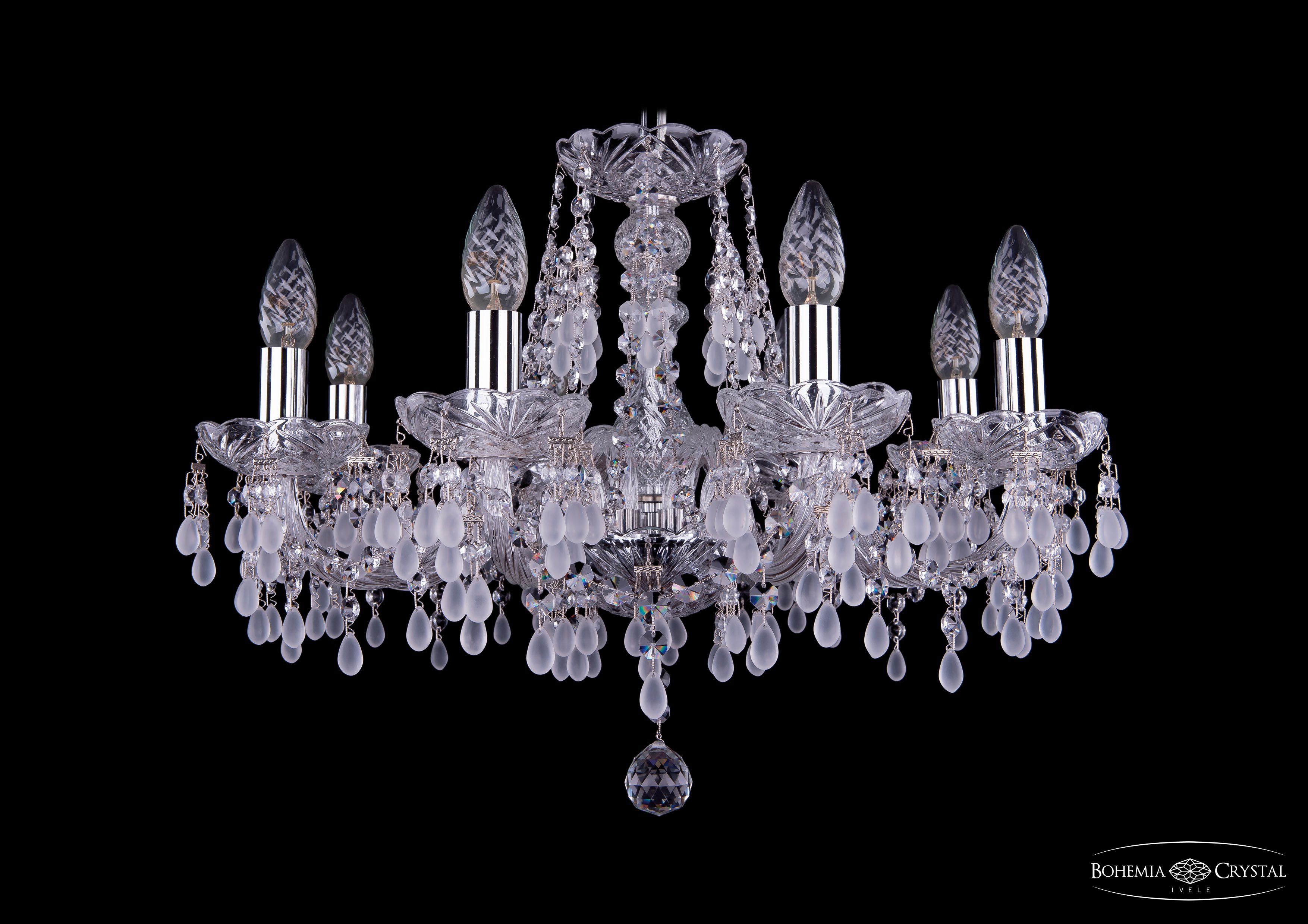 Люстра хрустальная Bohemia Ivele 1410/8/195/Ni/V0300