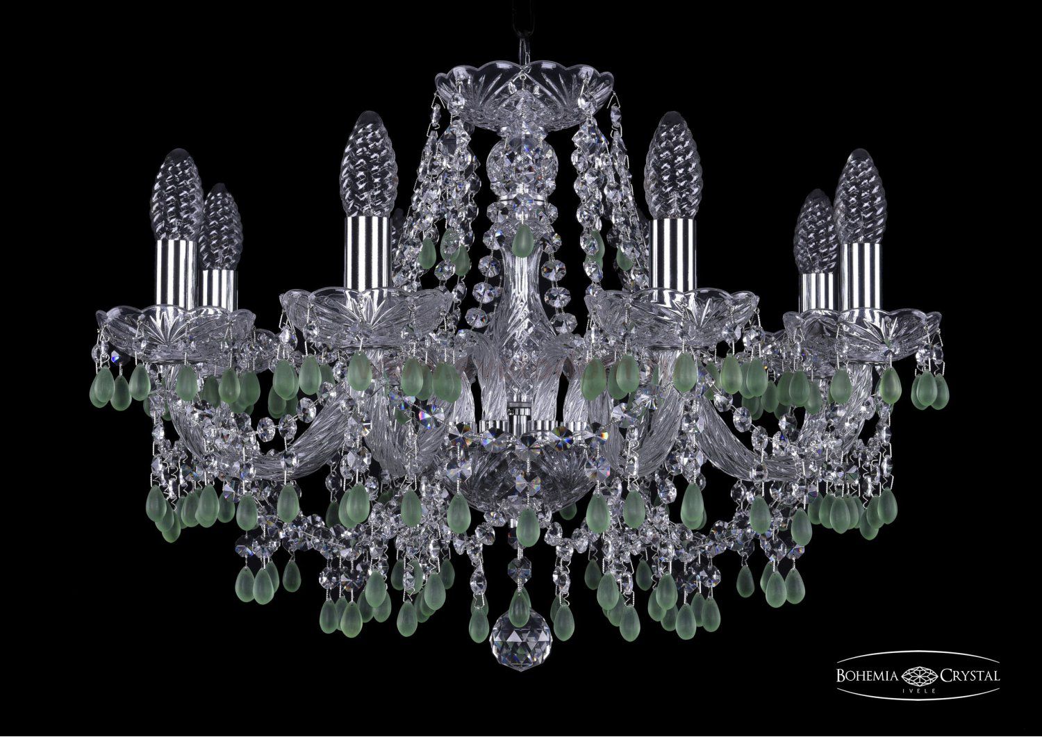 Люстра хрустальная Bohemia Ivele 1410/8/195/Ni/V5001
