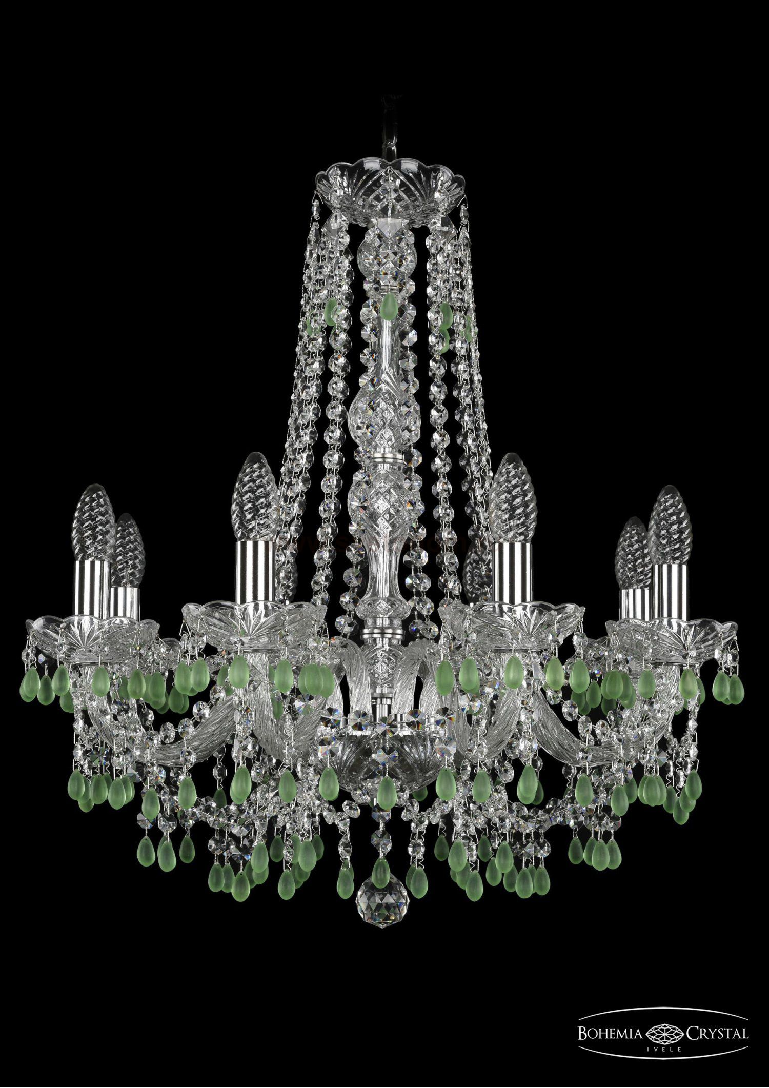 Люстра хрустальная Bohemia Ivele 1410/8/195/h-60/Ni/V5001
