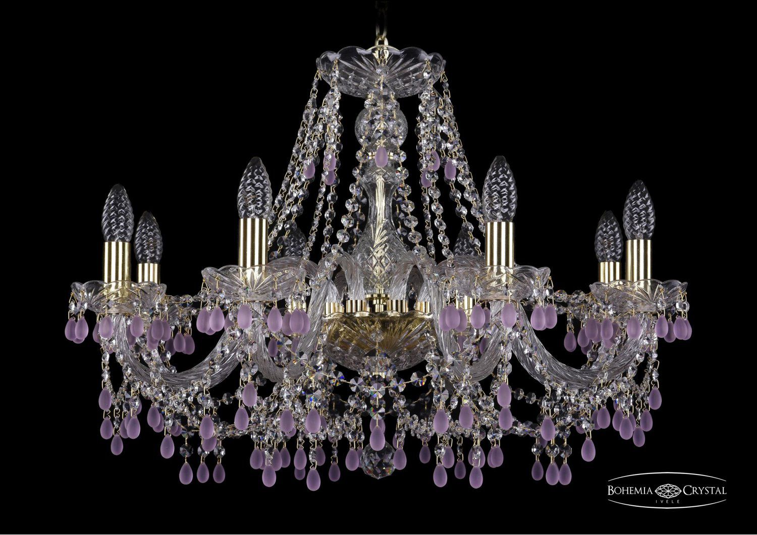 Люстра хрустальная Bohemia Ivele 1410/8/240/G/V7010