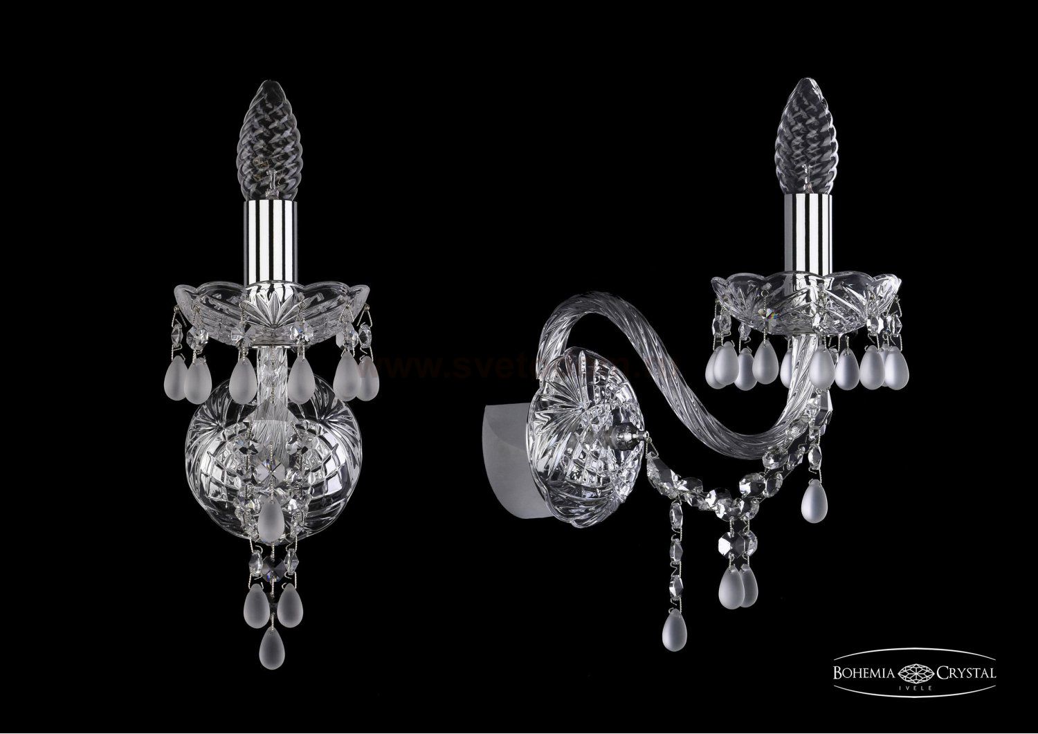 Светильник настенный бра Bohemia Ivele 1410B/1/160/Ni/V0300