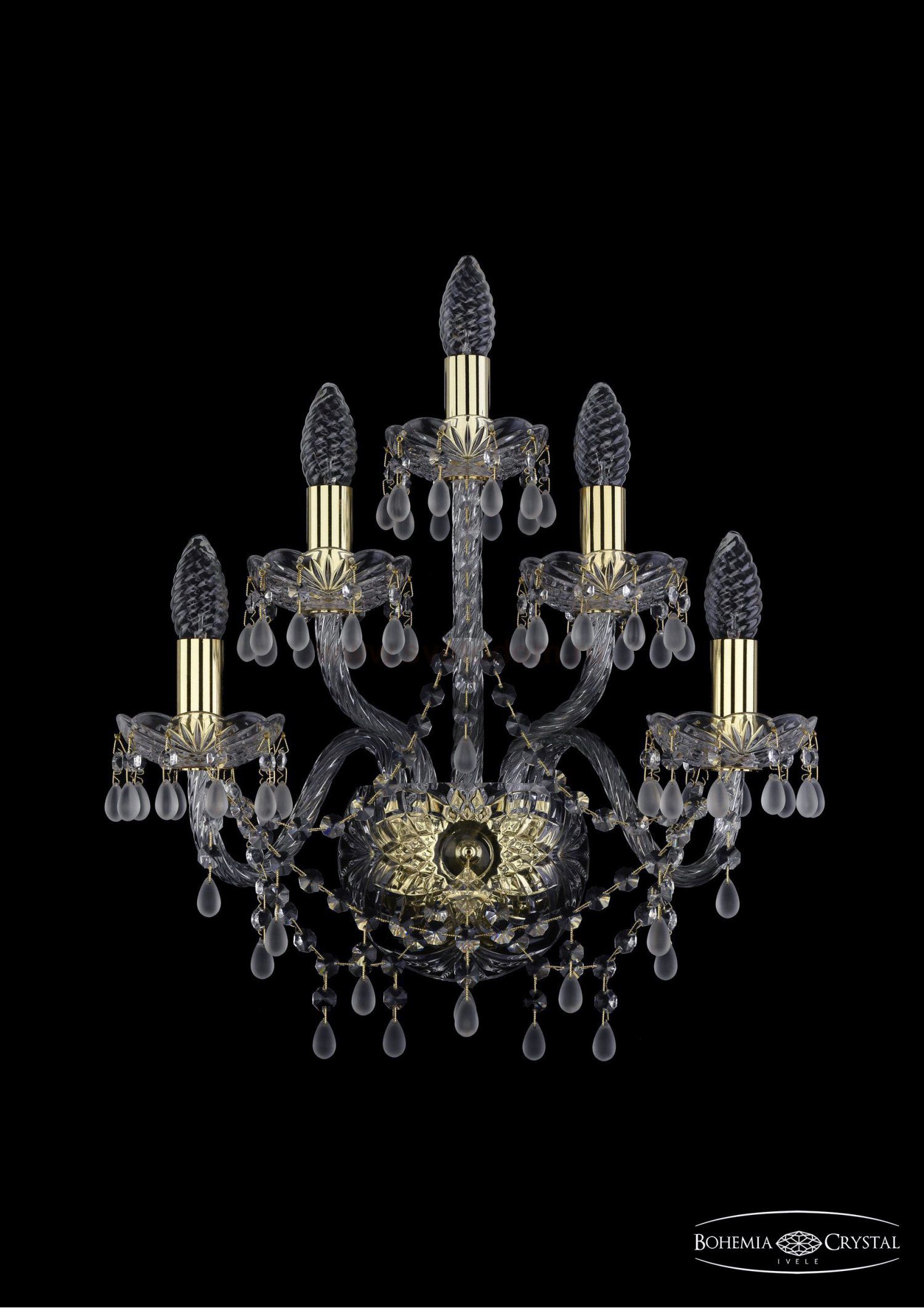 Светильник настенный бра Bohemia Ivele 1410B/2+2+1/160/G/V0300