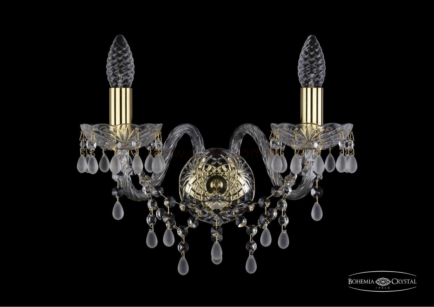 Светильник настенный бра Bohemia Ivele 1410B/2/160/G/V0300