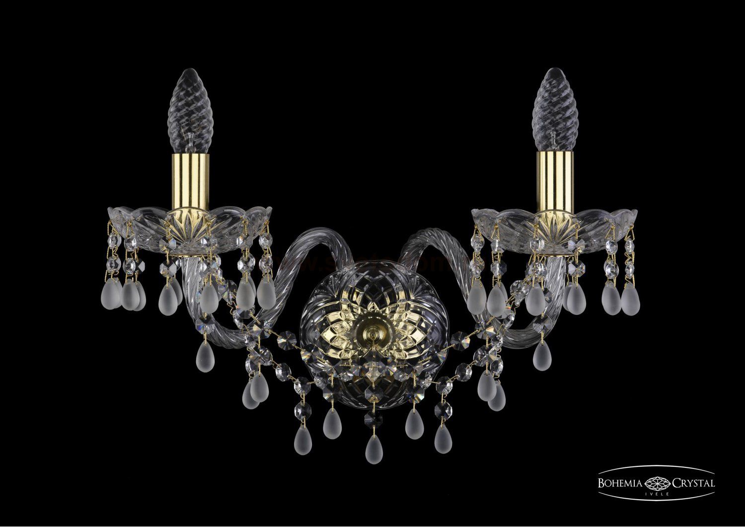 Светильник настенный бра Bohemia Ivele 1410B/2/195/XL/G/V0300