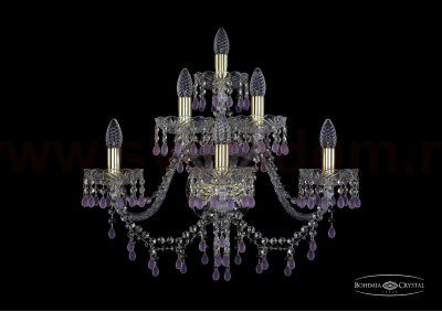 Светильник настенный бра Bohemia Ivele 1410B/3+2+1/240/XL/G/V7010