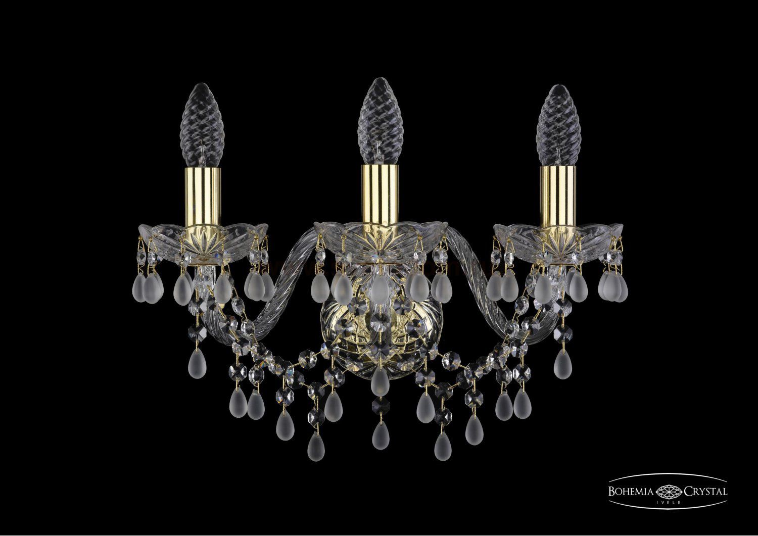 Светильник настенный бра Bohemia Ivele 1410B/3/160/G/V0300