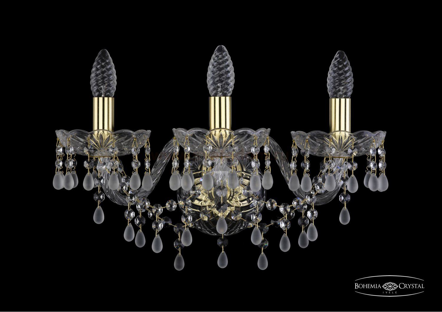 Светильник настенный бра Bohemia Ivele 1410B/3/160/XL/G/V0300