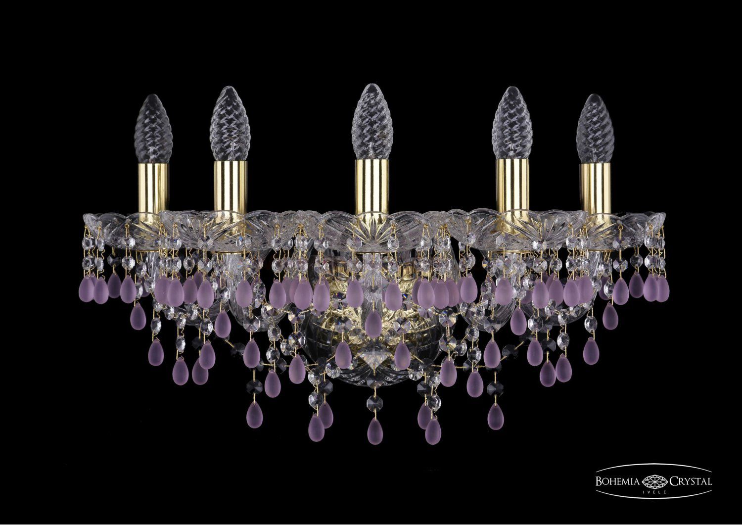 Светильник настенный бра Bohemia Ivele 1410B/5/160/XL/G/V7010