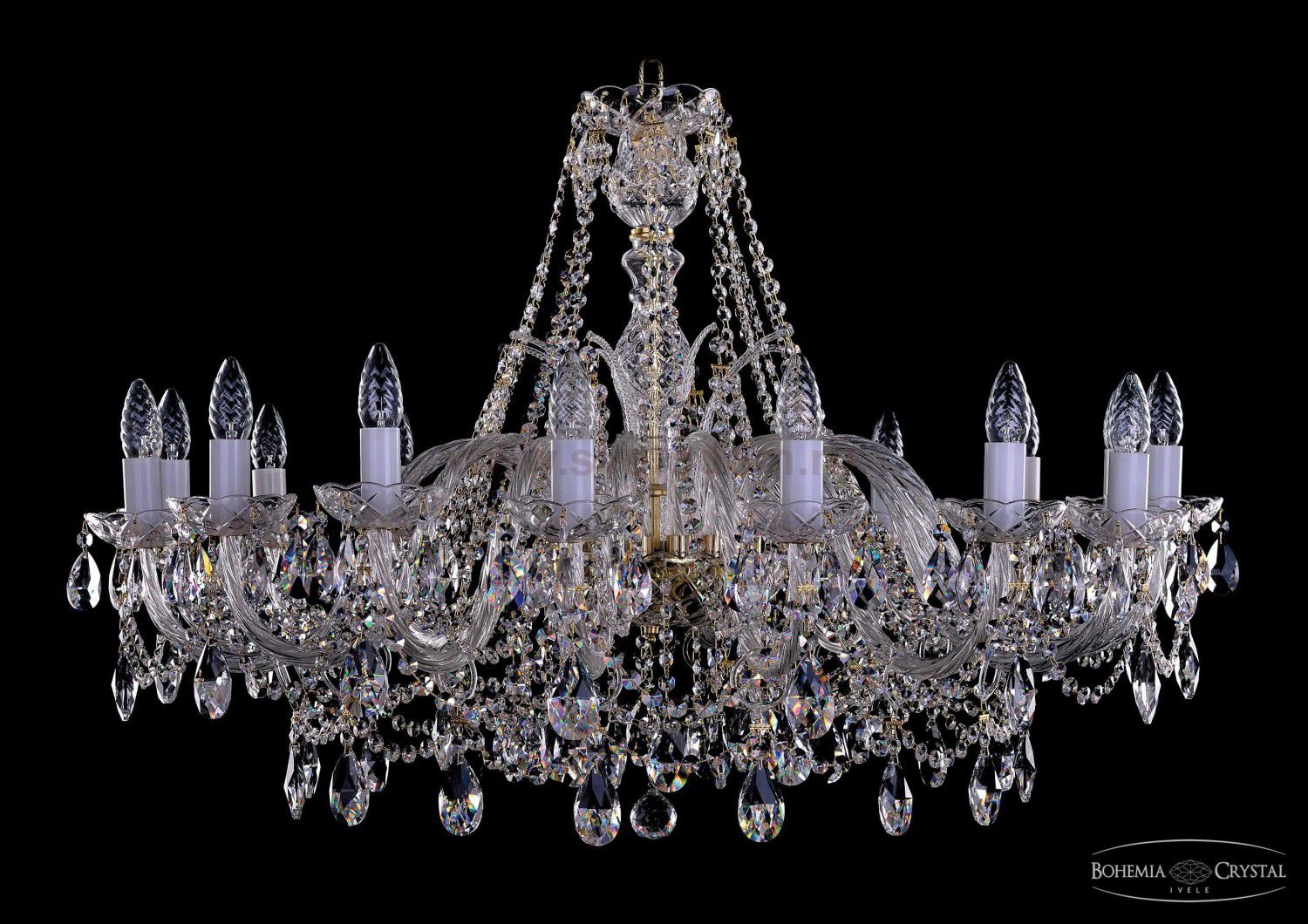 Люстра хрустальная Bohemia Ivele 1411/16/360-66/G