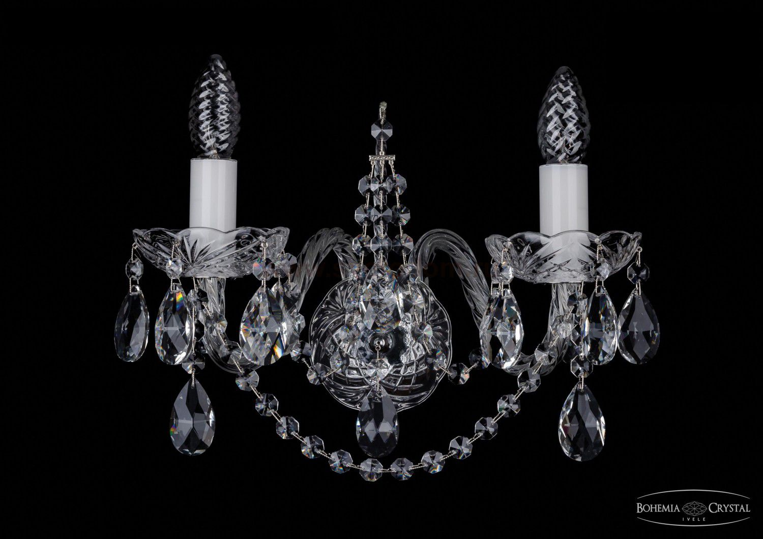 Светильник настенный бра Bohemia Ivele 1411/2/Big/Ni