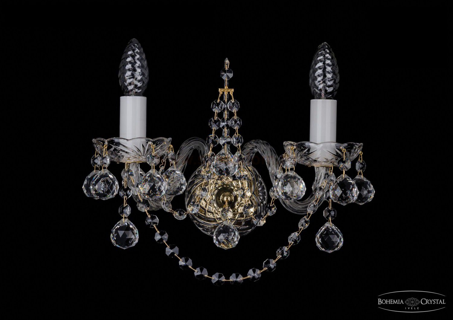 Светильник настенный бра Bohemia Ivele 1411/2/G/Balls