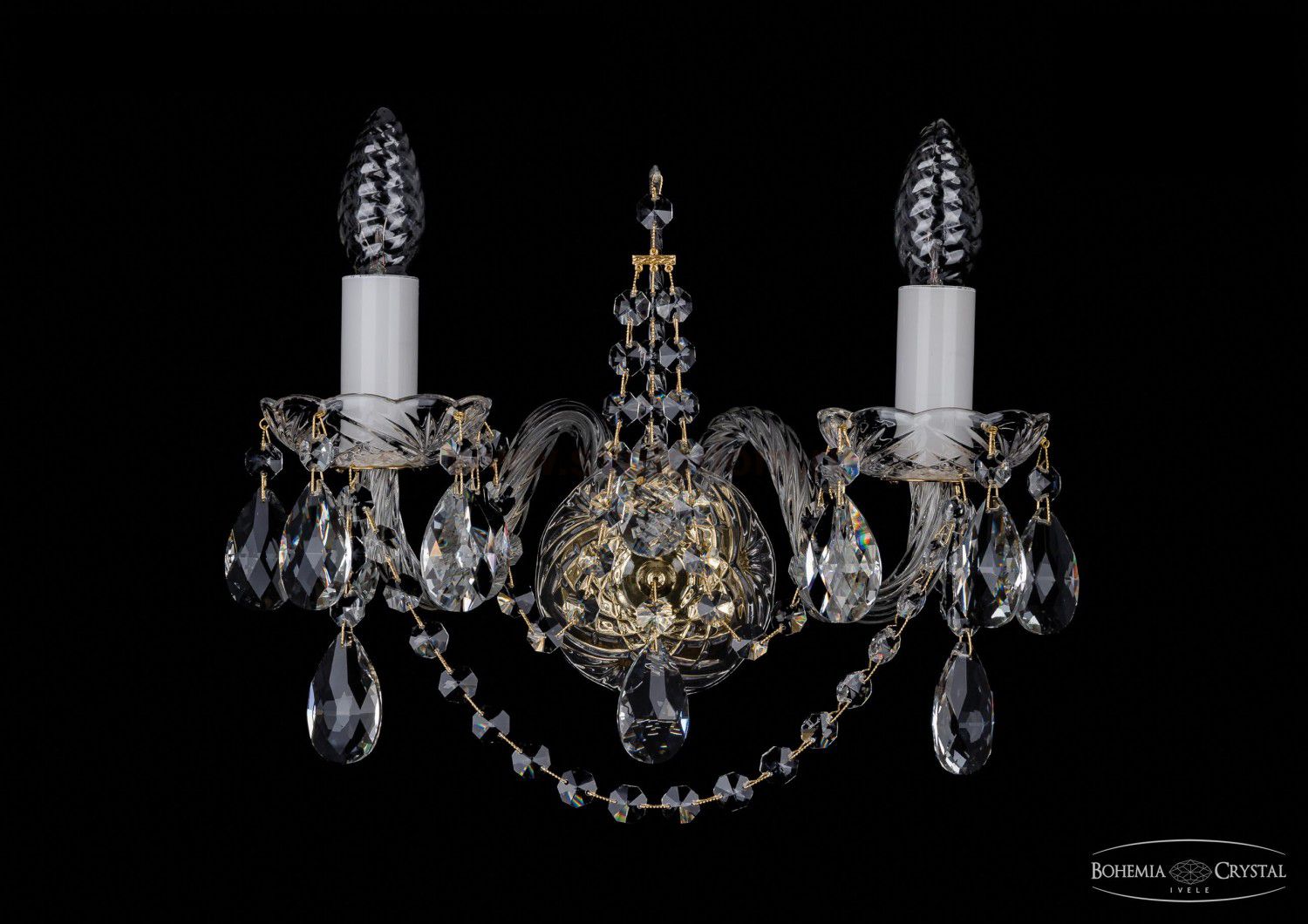 Светильник настенный бра Bohemia Ivele 1411B/2/141G