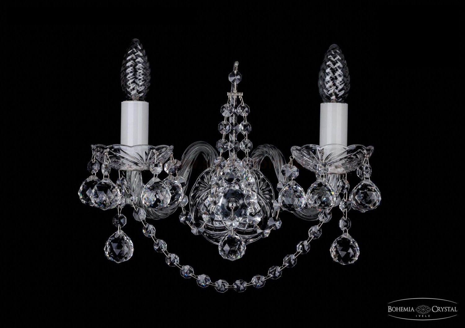 Светильник настенный бра Bohemia Ivele 1411/2/Ni/Balls