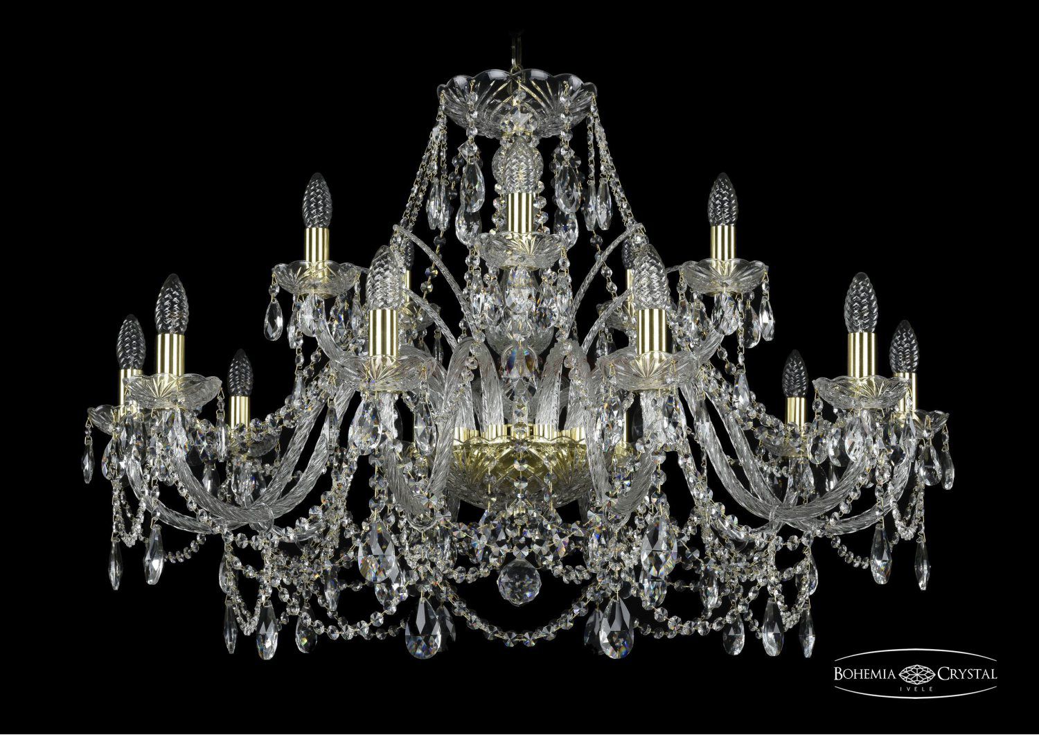 Люстра хрустальная Bohemia Ivele 1411/10+5/360/G