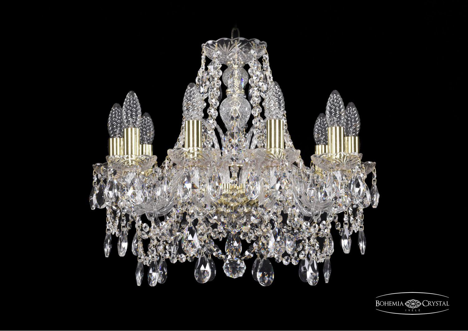 Люстра хрустальная Bohemia Ivele 1411/10/160/G