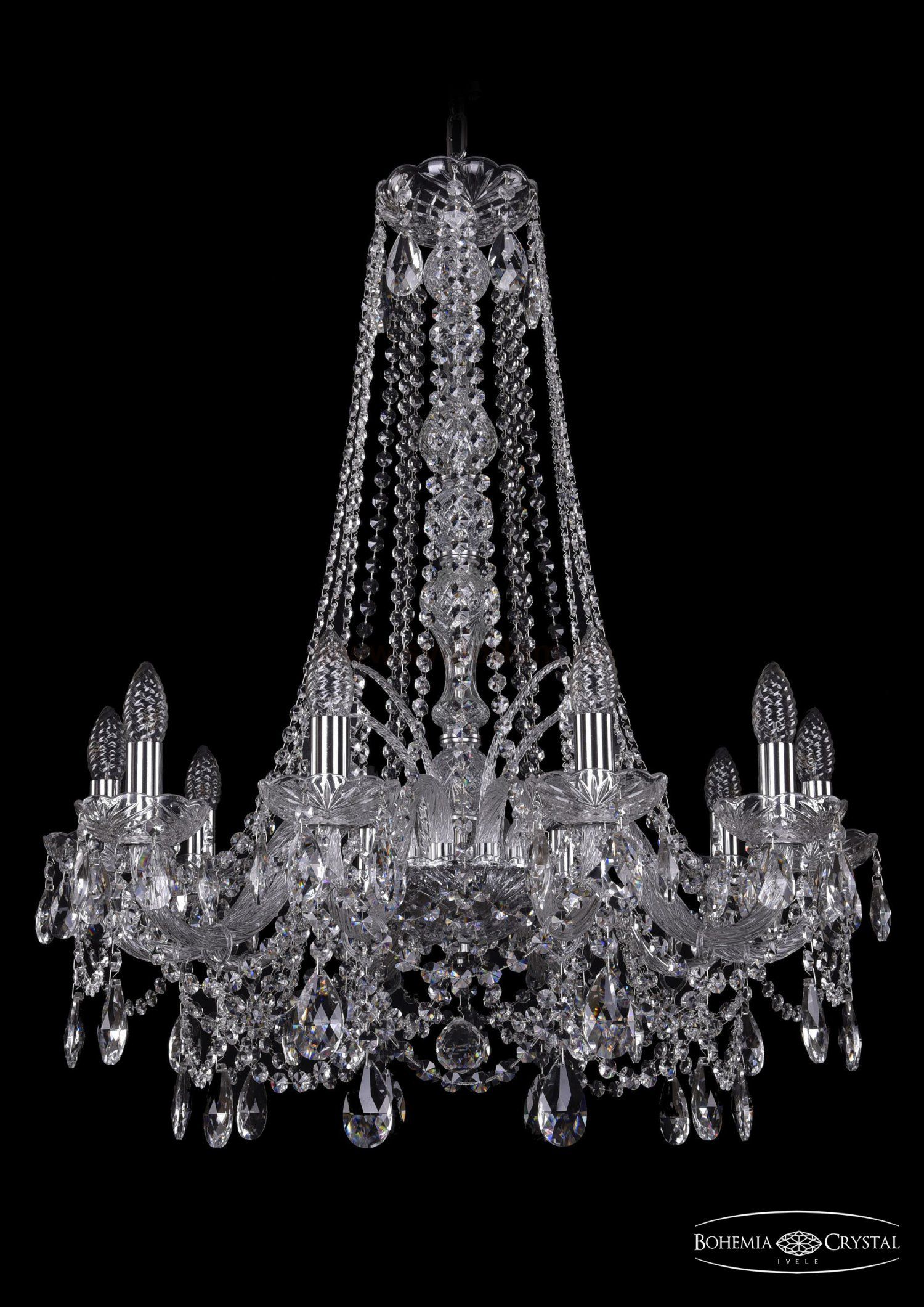 Люстра хрустальная Bohemia Ivele 1411/10/240/h-83/Ni