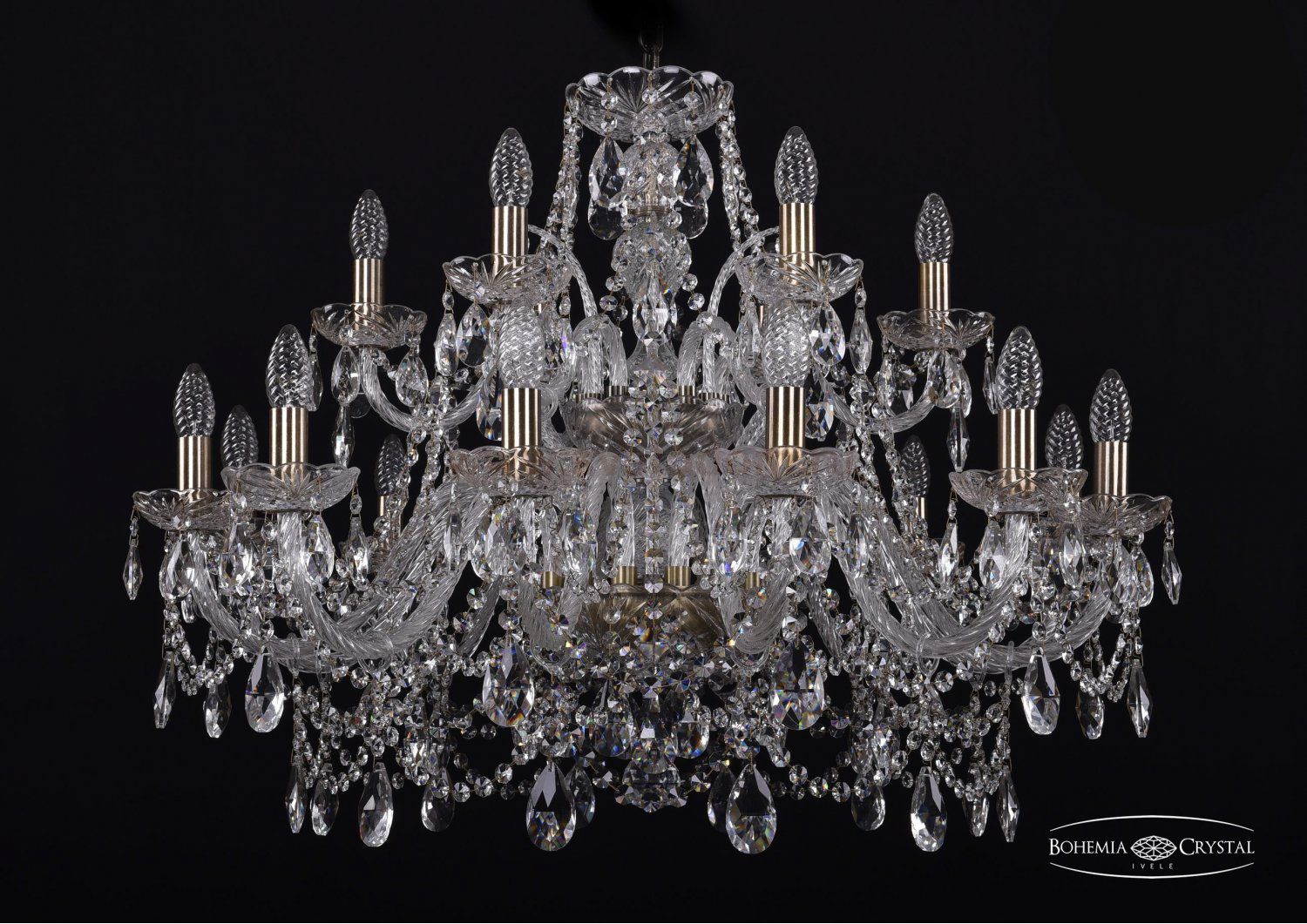 Люстра хрустальная Bohemia Ivele 1411/12+6/300/2d/Pa