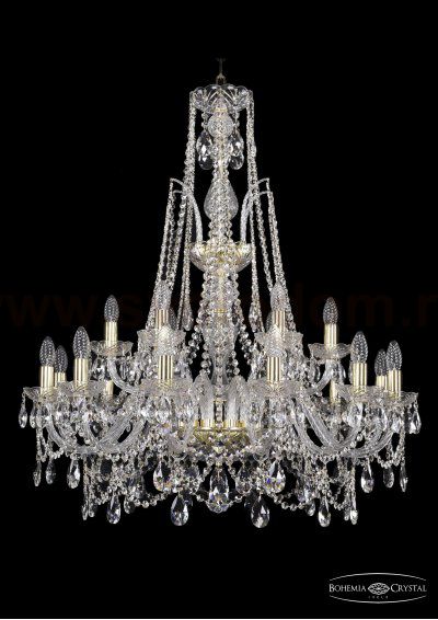 Люстра хрустальная Bohemia Ivele 1411/12+6/300/XL-96/G