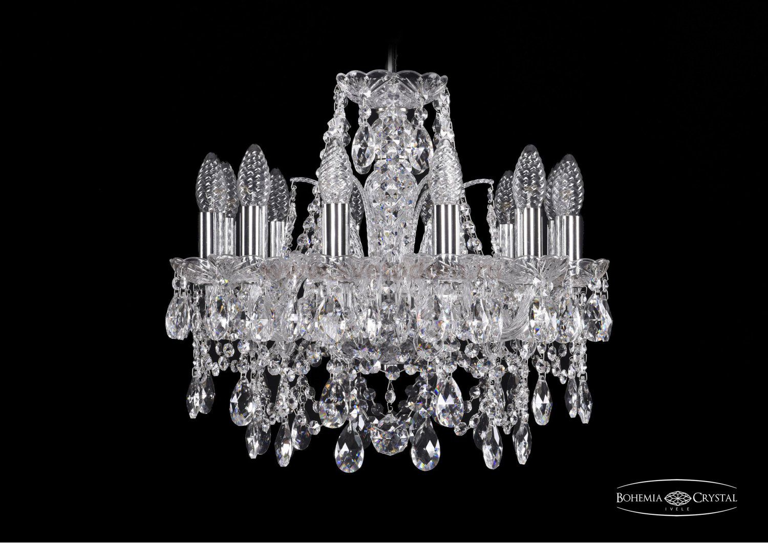 Люстра хрустальная Bohemia Ivele 1411/12/141/Ni
