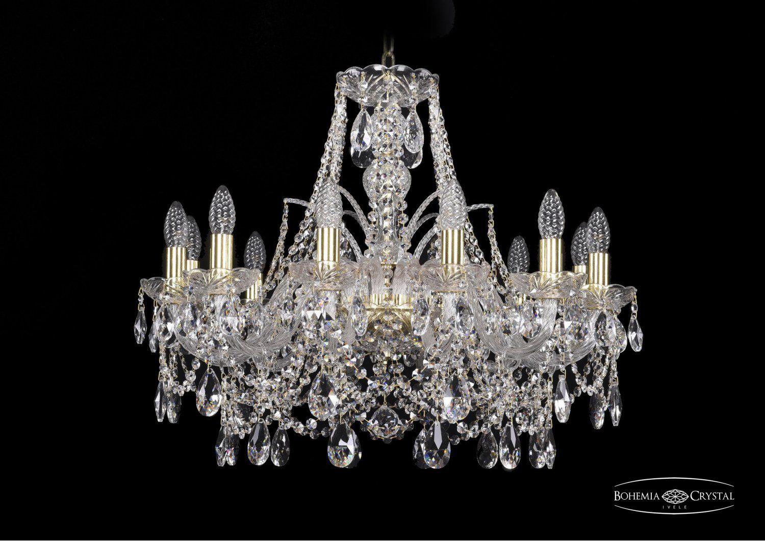 Люстра хрустальная Bohemia Ivele 1411/12/240/G