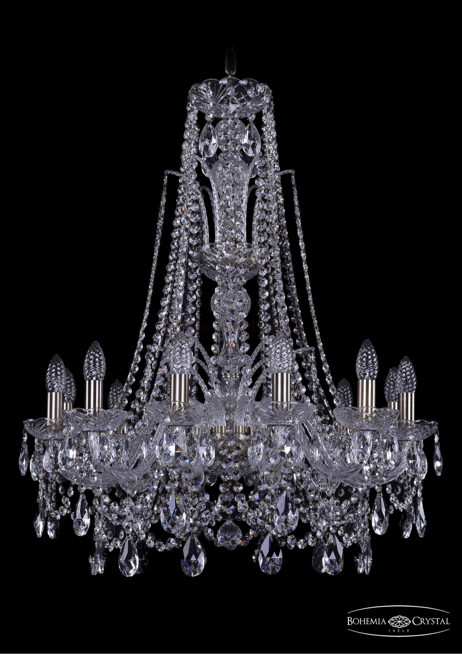 Люстра хрустальная Bohemia Ivele 1411/12/240/XL-83/Pa