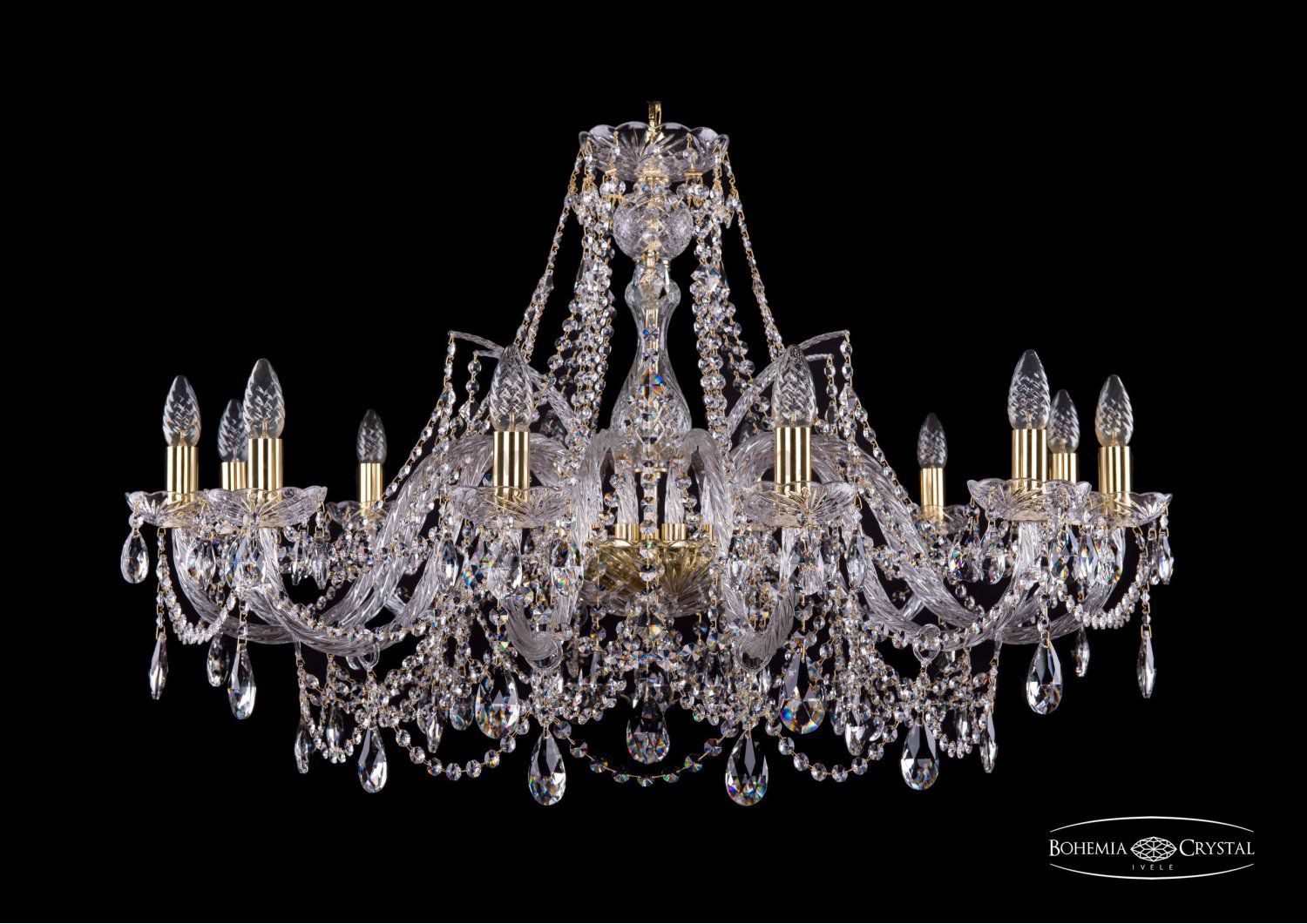 Люстра хрустальная Bohemia Ivele 1411/12/360/G
