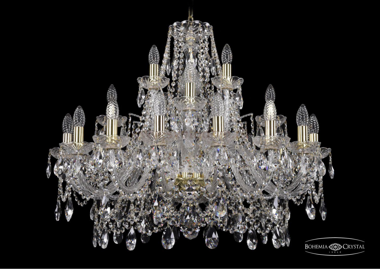 Люстра хрустальная Bohemia Ivele 1411/16+8+4/300/G